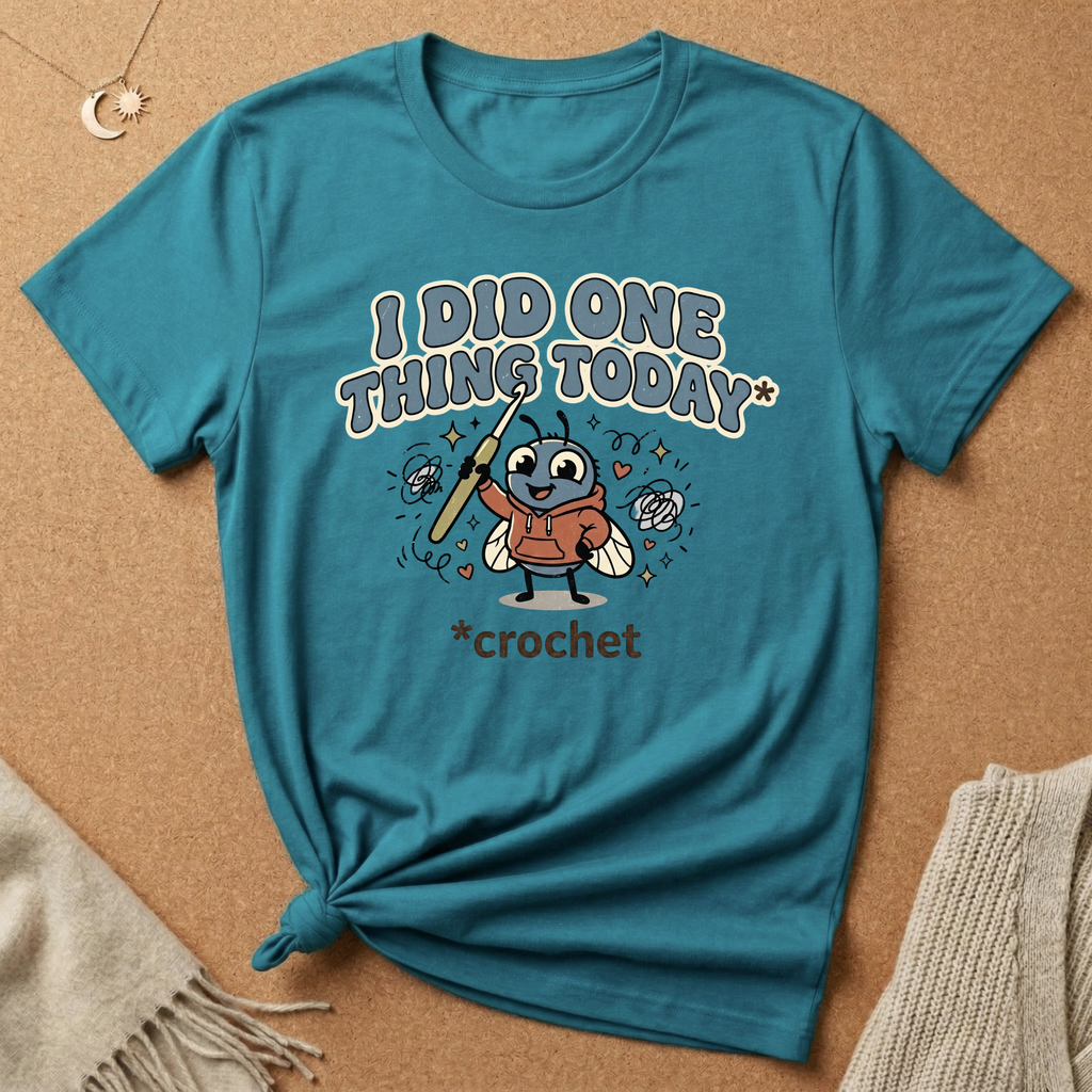 I Did One Thing Today Crochet Bug Tee