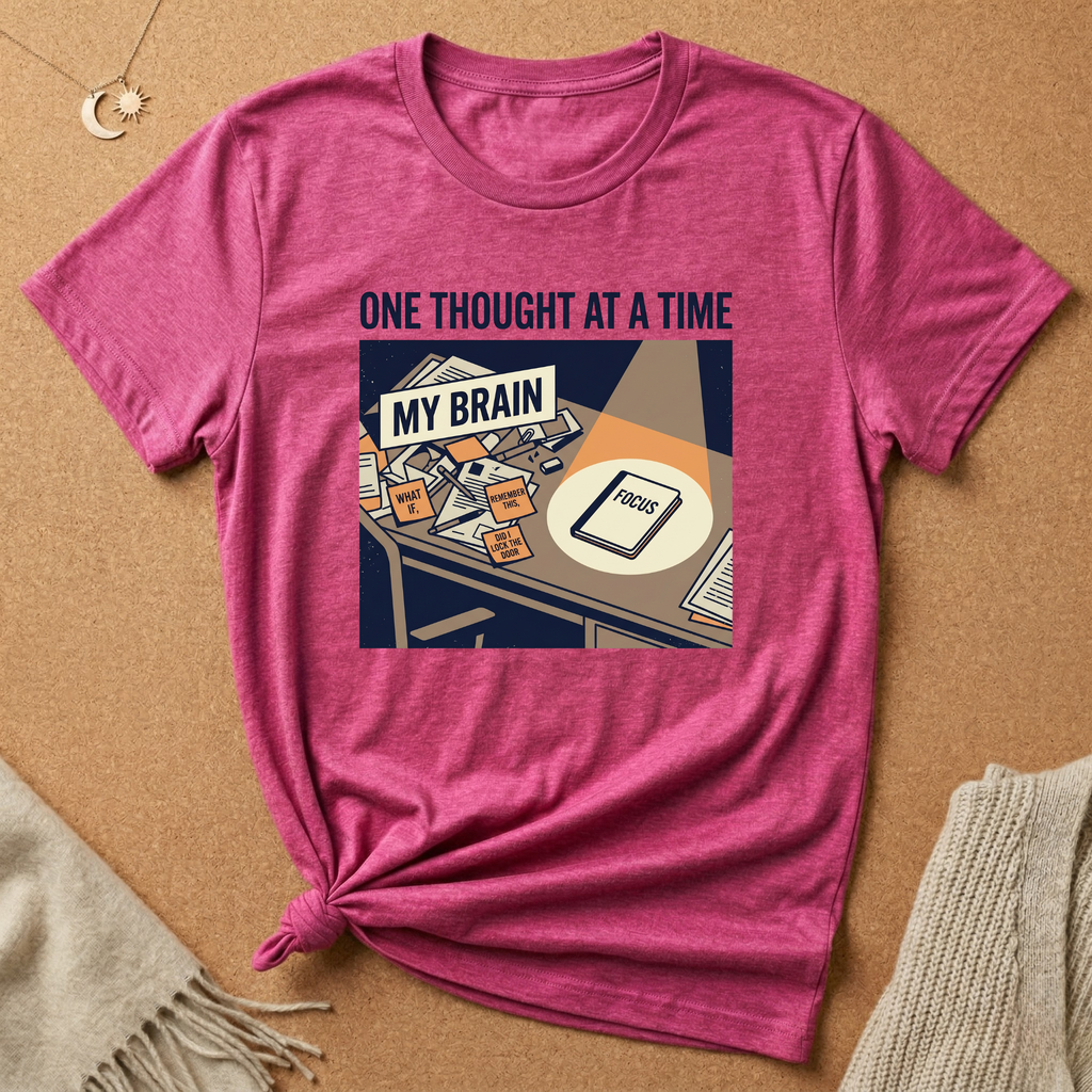 One Thought At a Time Office Desk Tee