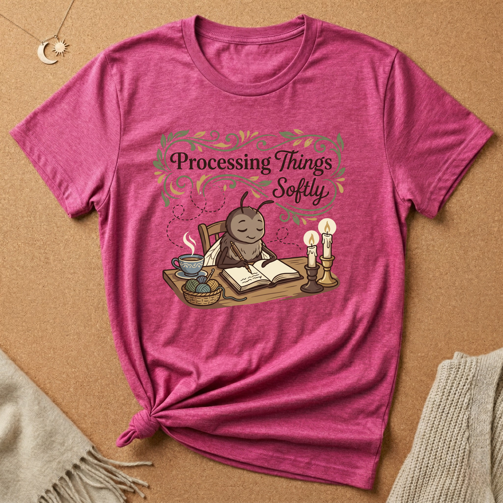 Calm Anxiety Fly Processing Things Softly Tee