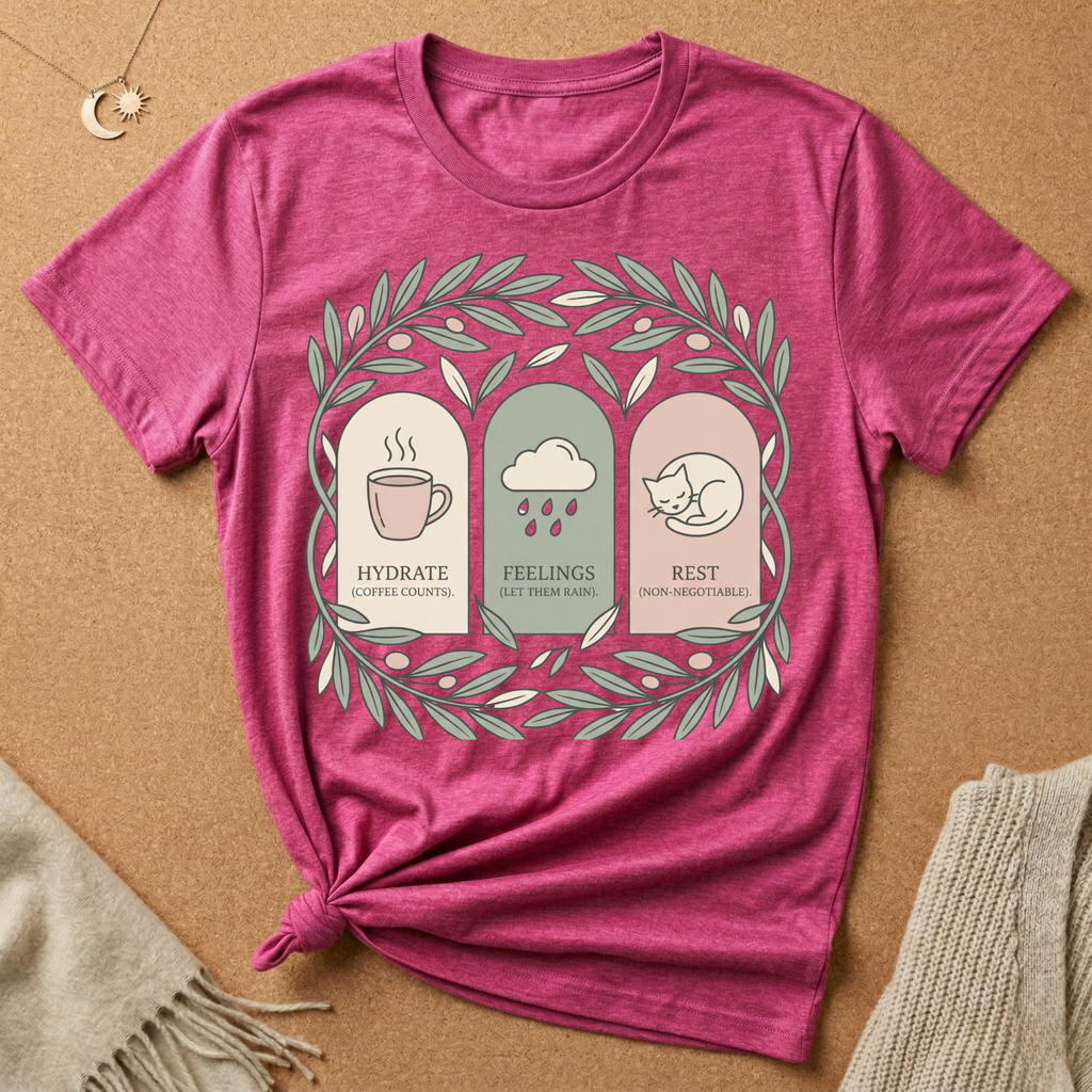 Hydrate, Feelings, and Rest Tee