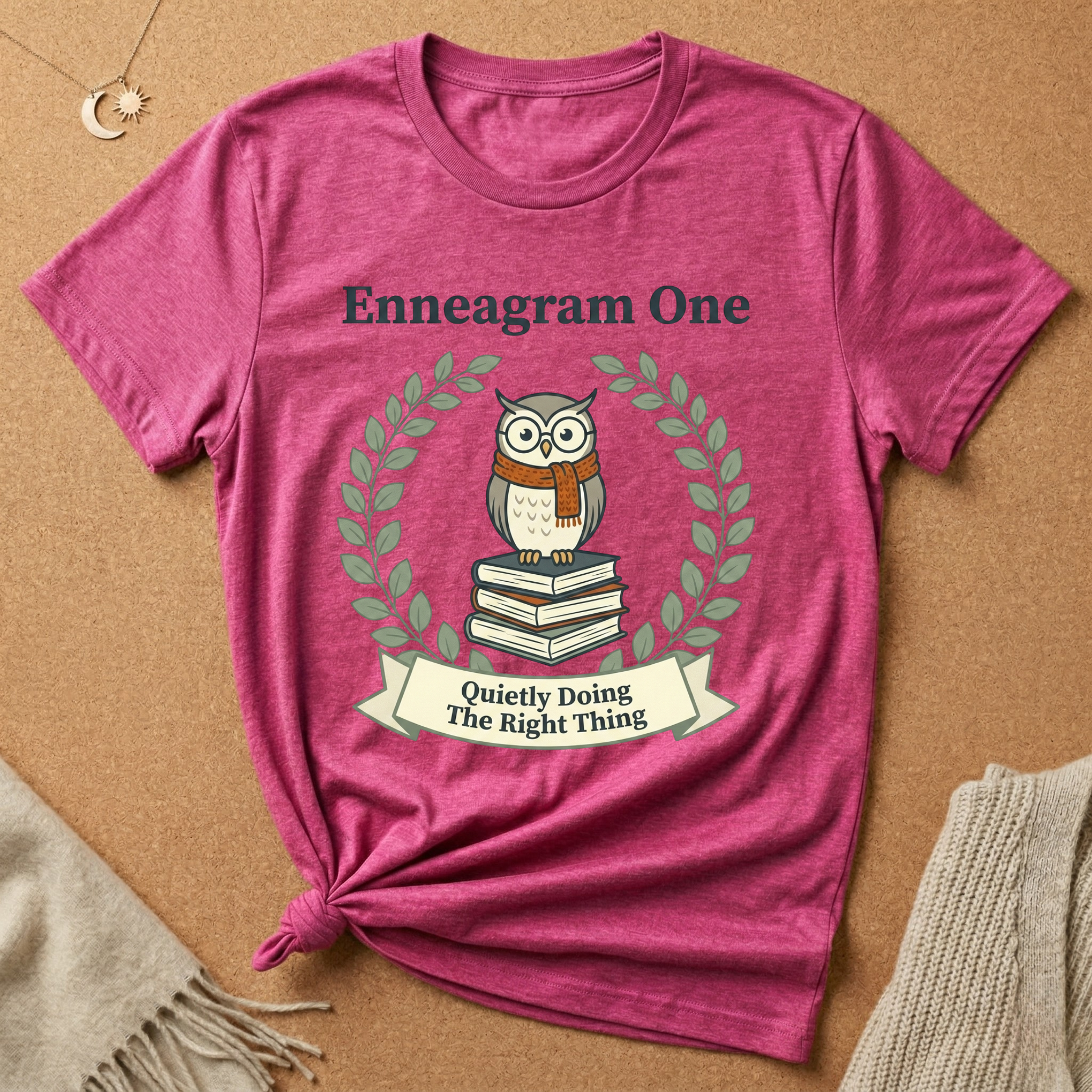 Enneagram Type 1: Quietly Doing The Right Thing Owl Tee