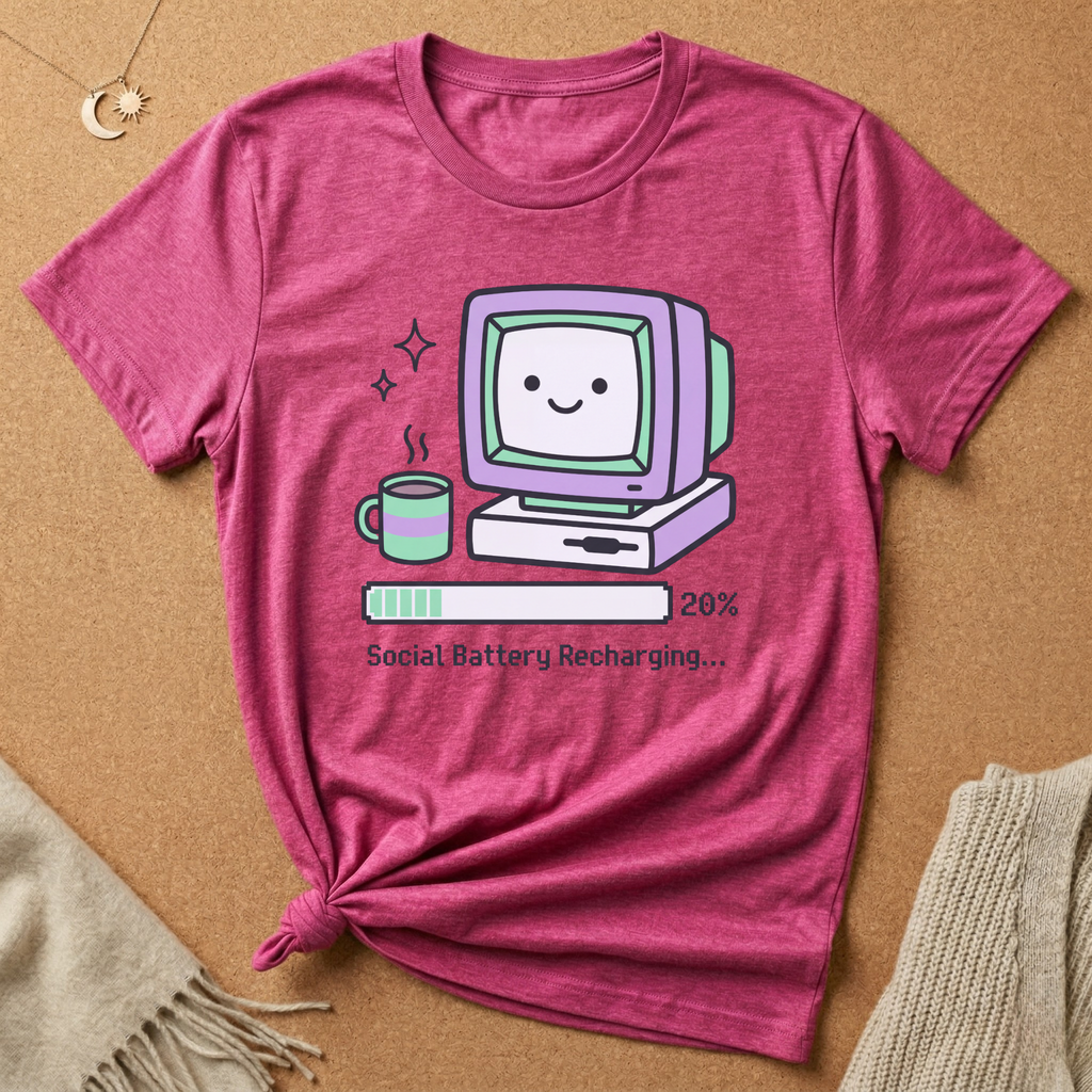 Social Battery Recharging Computer Tee