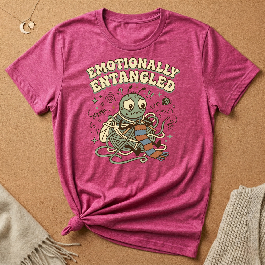 Emotionally Entagled Crochet Anxiety Fly Tee