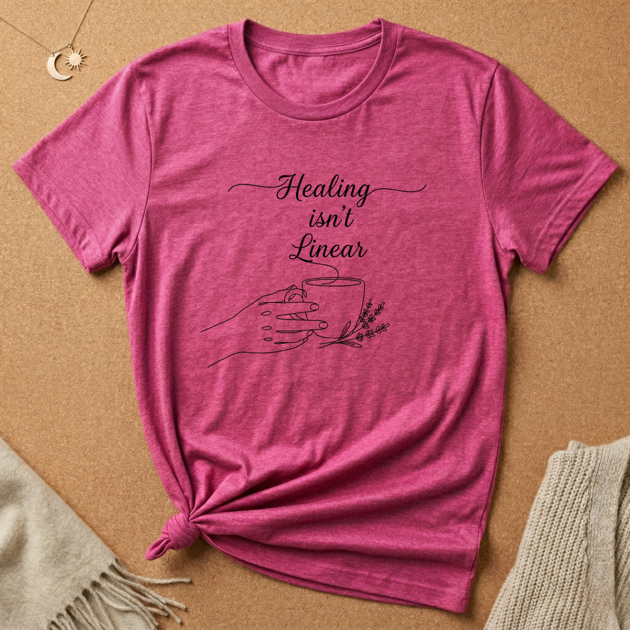 Healing isn't Linear with Coffee Cup Tee