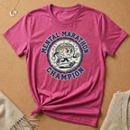 Mental Marathon Champion Brain Badge Tee