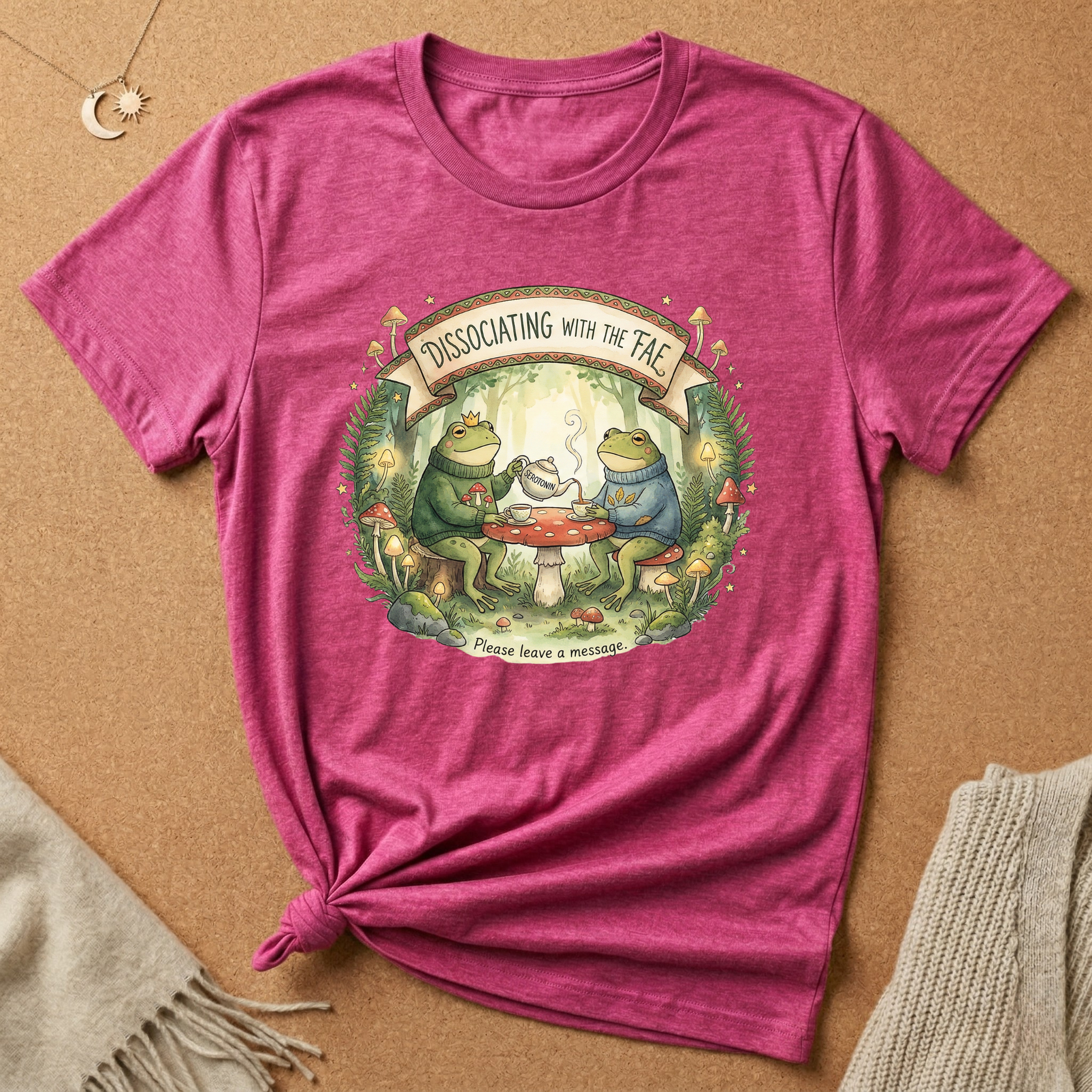 Dissociating with the Fae (Please Leave a Message) Frog Wilderkind Tee