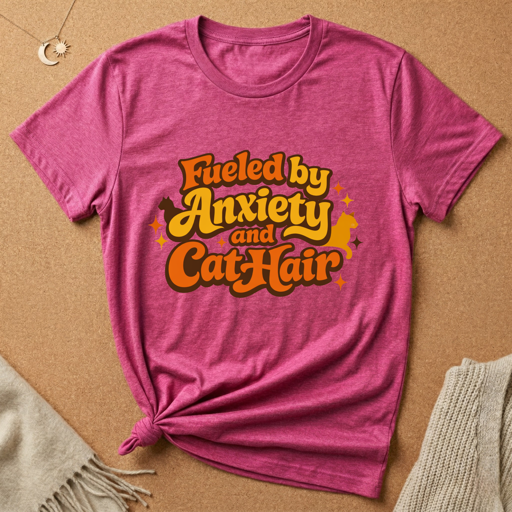 Fueled By Anxiety and Cat Hair Tee