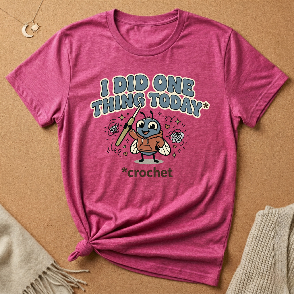I Did One Thing Today Crochet Bug Tee