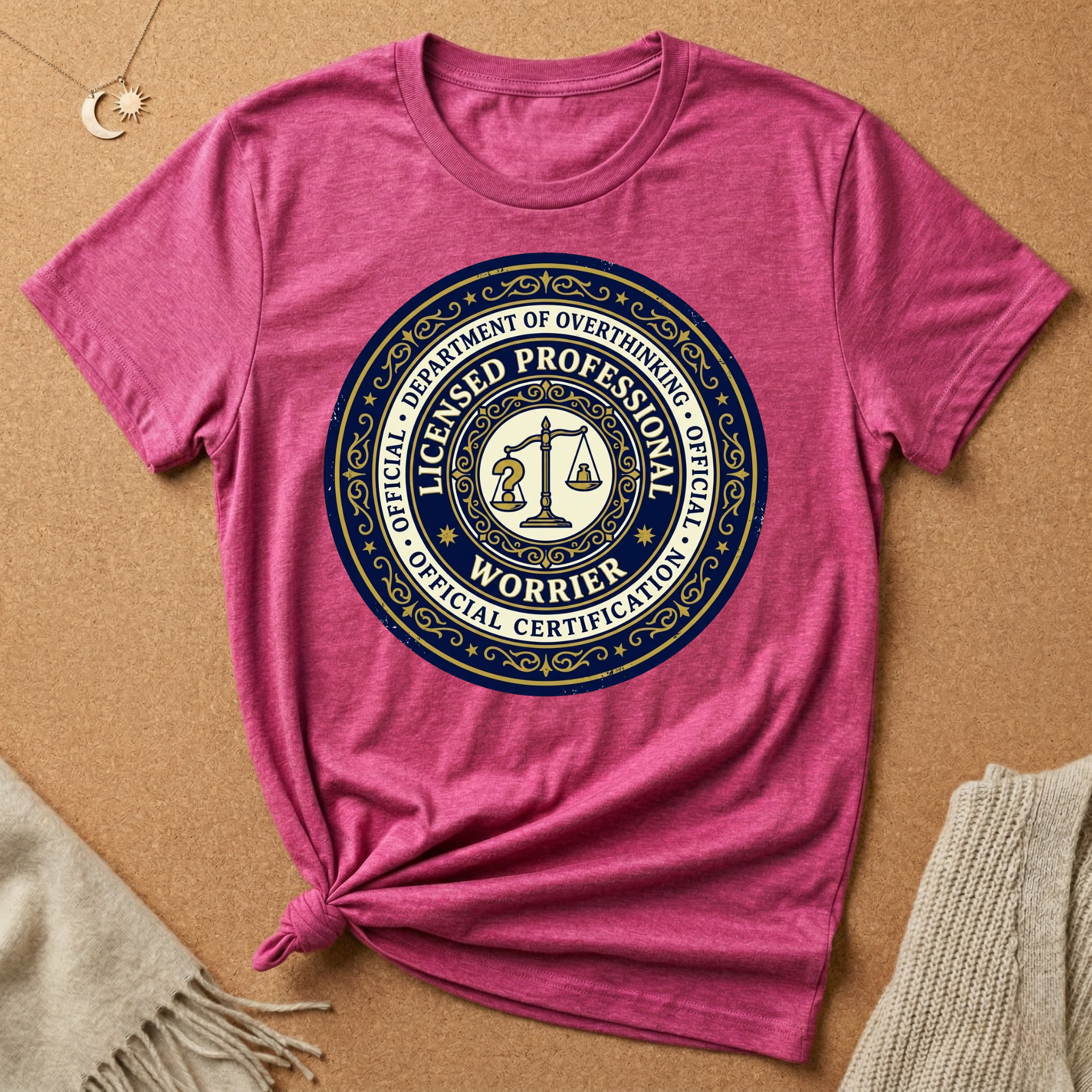 Dept. of Overthinking Official Certification Tee