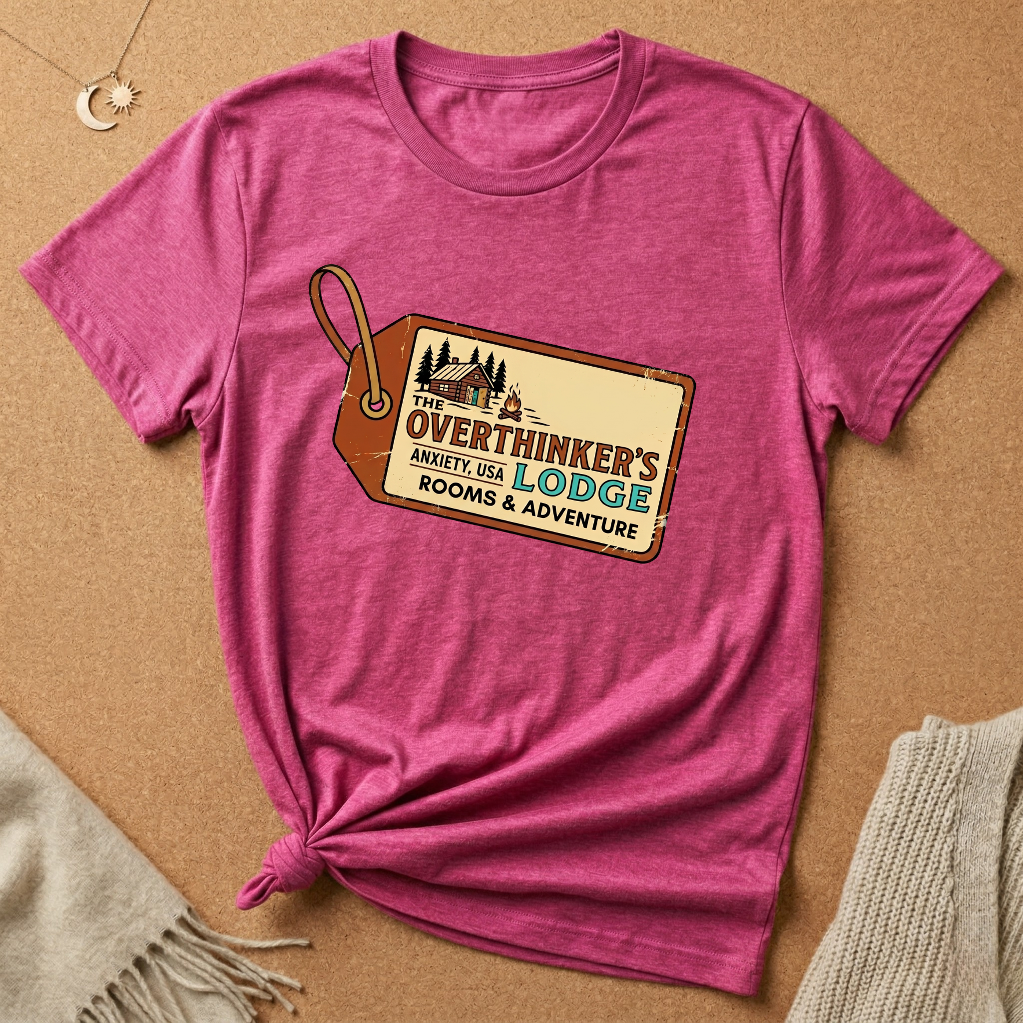 Overthinker's Lodge Luggage Tag Tee