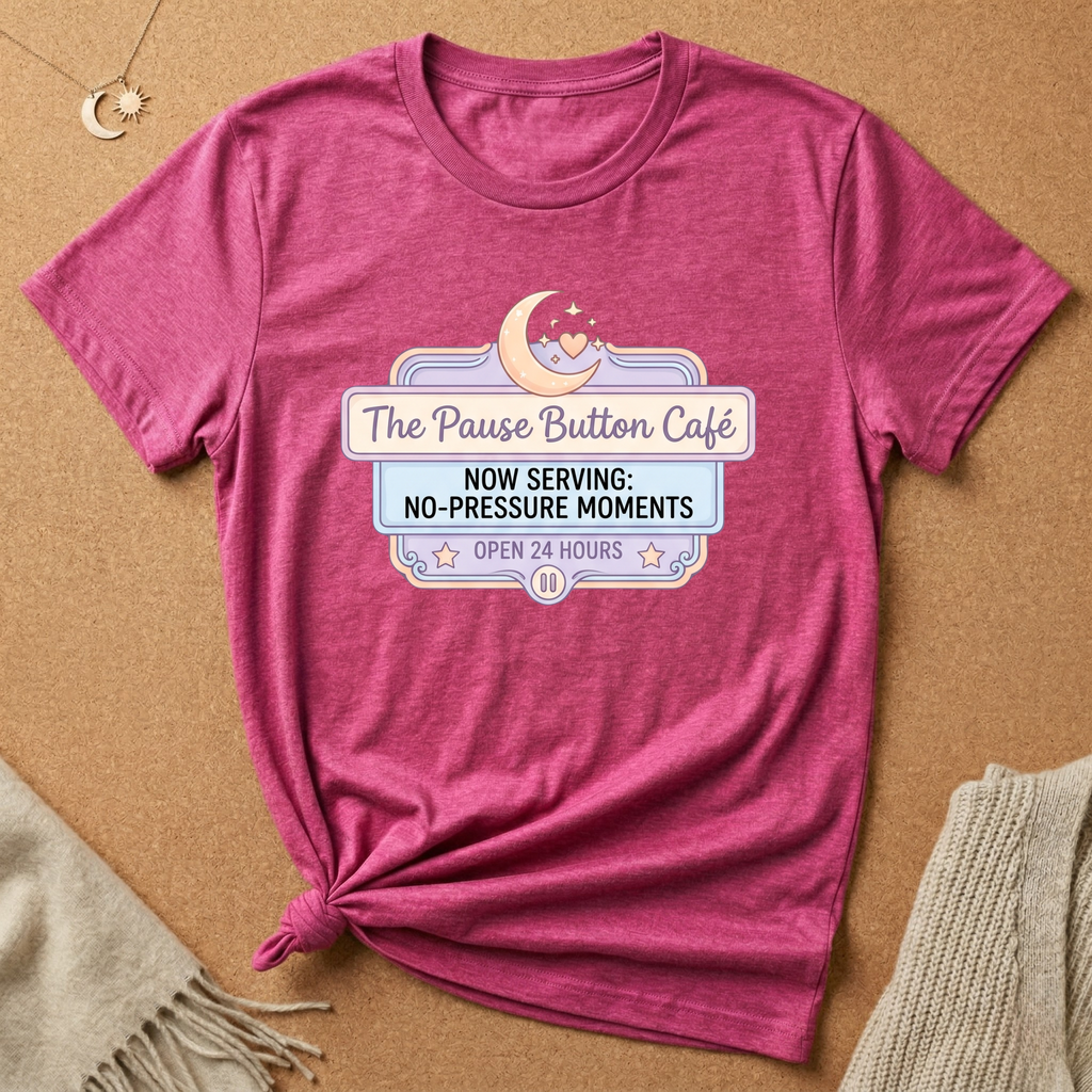 Pause Button Cafe Tee