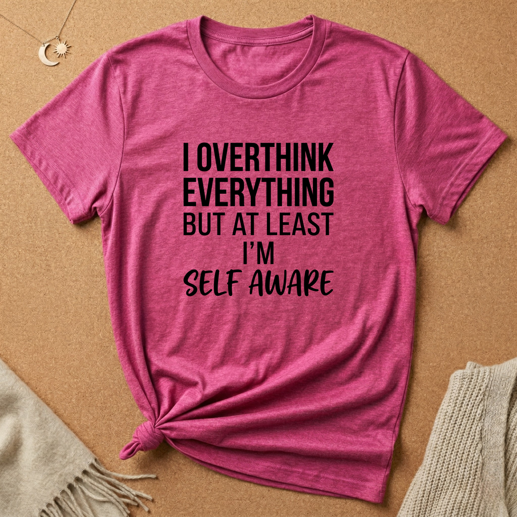 I Overthink Everything But at Least I'm Self Aware Tee