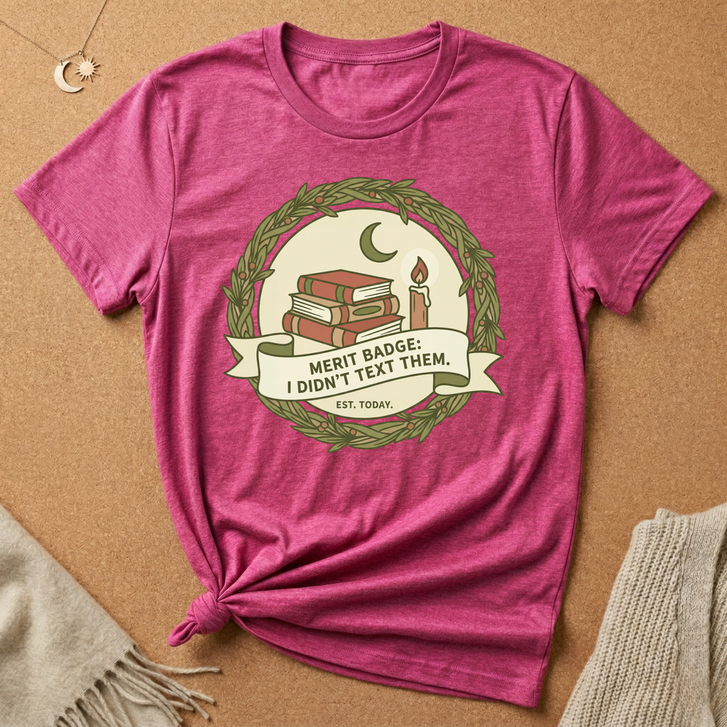Merit Badge: I Didn't Text Them. EST. Today Tee