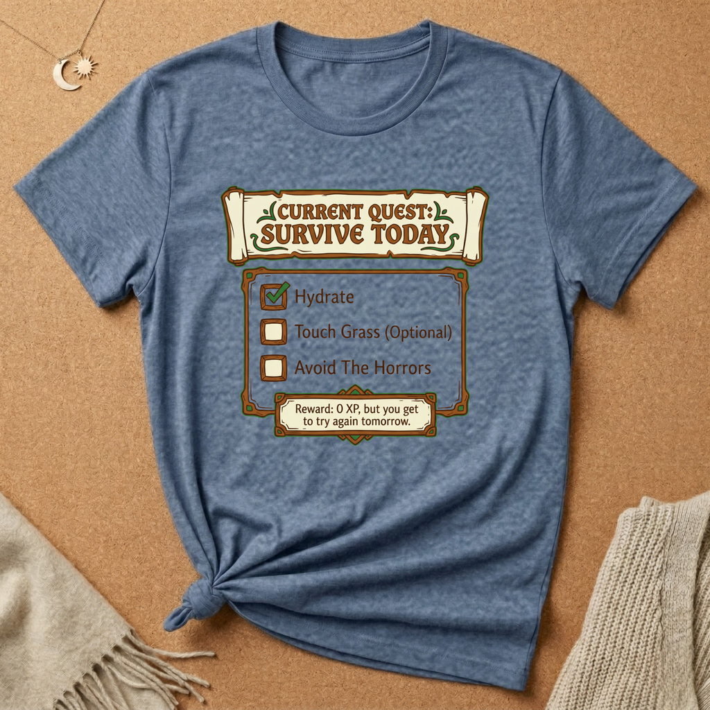 Current Quest: Survive Today RPG Tee
