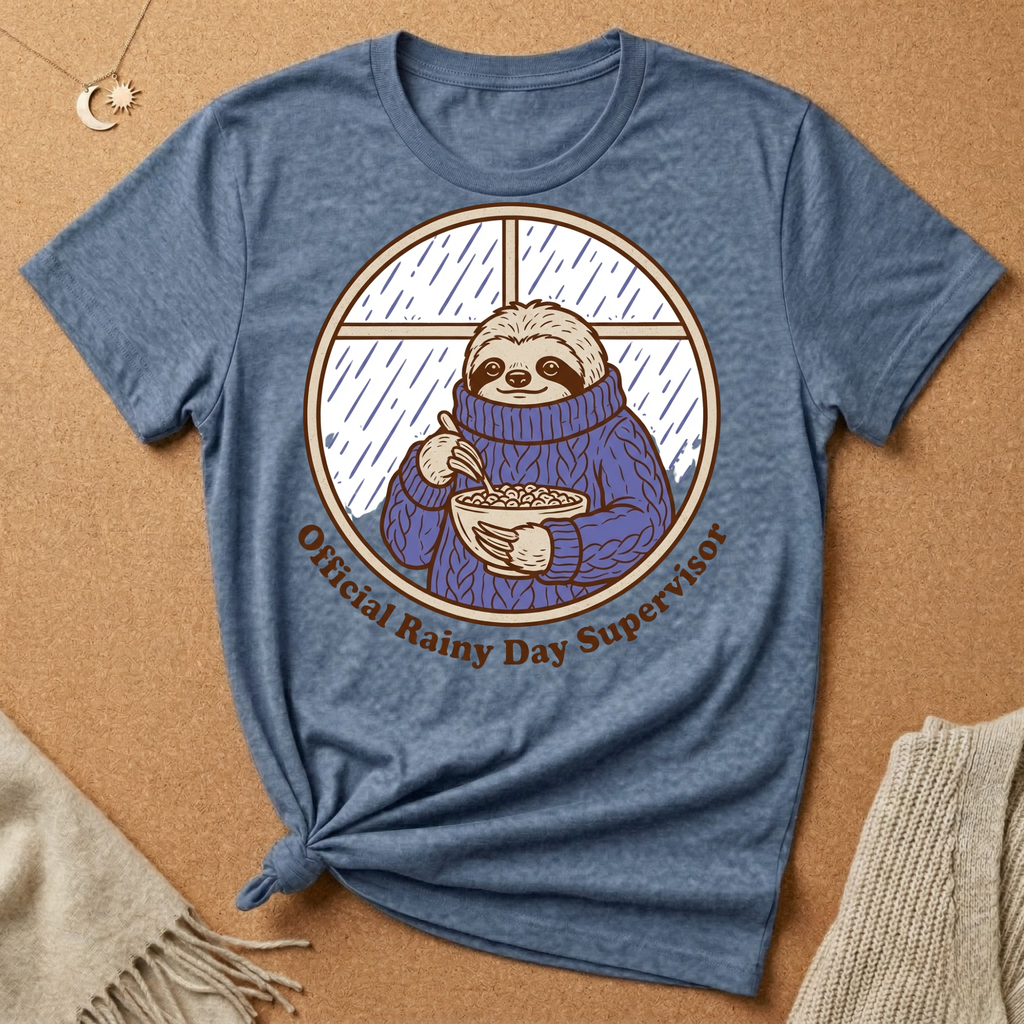Sloth Official Rainy Day Supervisor Tee