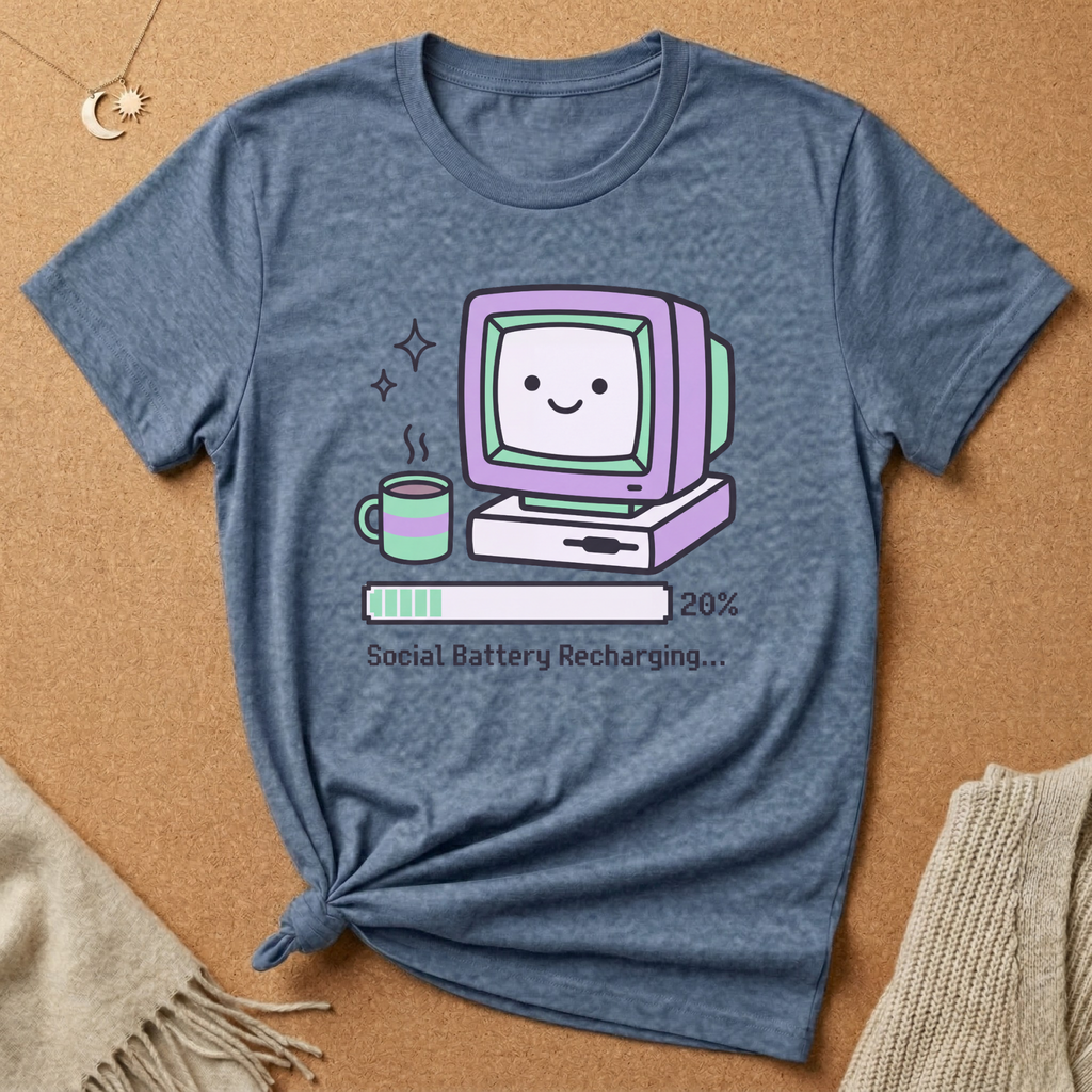 Social Battery Recharging Computer Tee