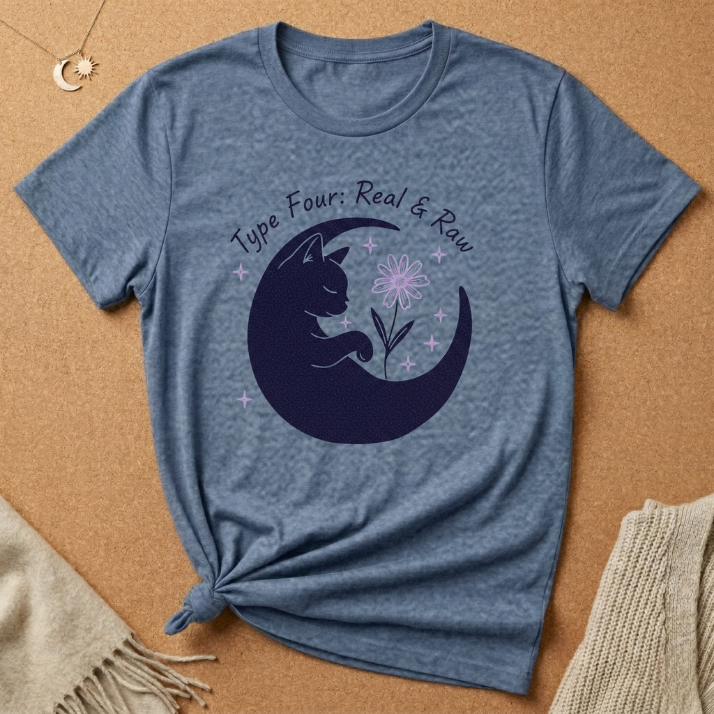 Enneagram Type 4: Real & Raw Cat Moon Tee