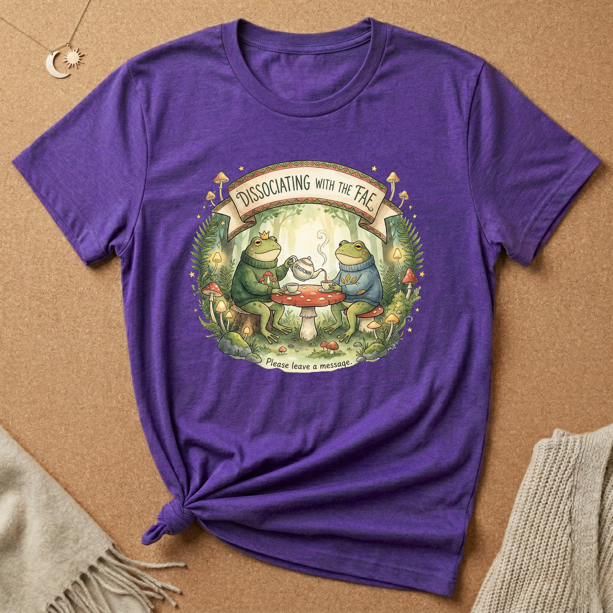 Dissociating with the Fae (Please Leave a Message) Frog Wilderkind Tee