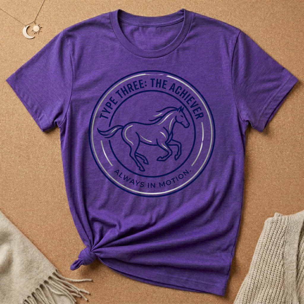 Enneagram Type 3: The Achiever Always in Motion. Horse Tee