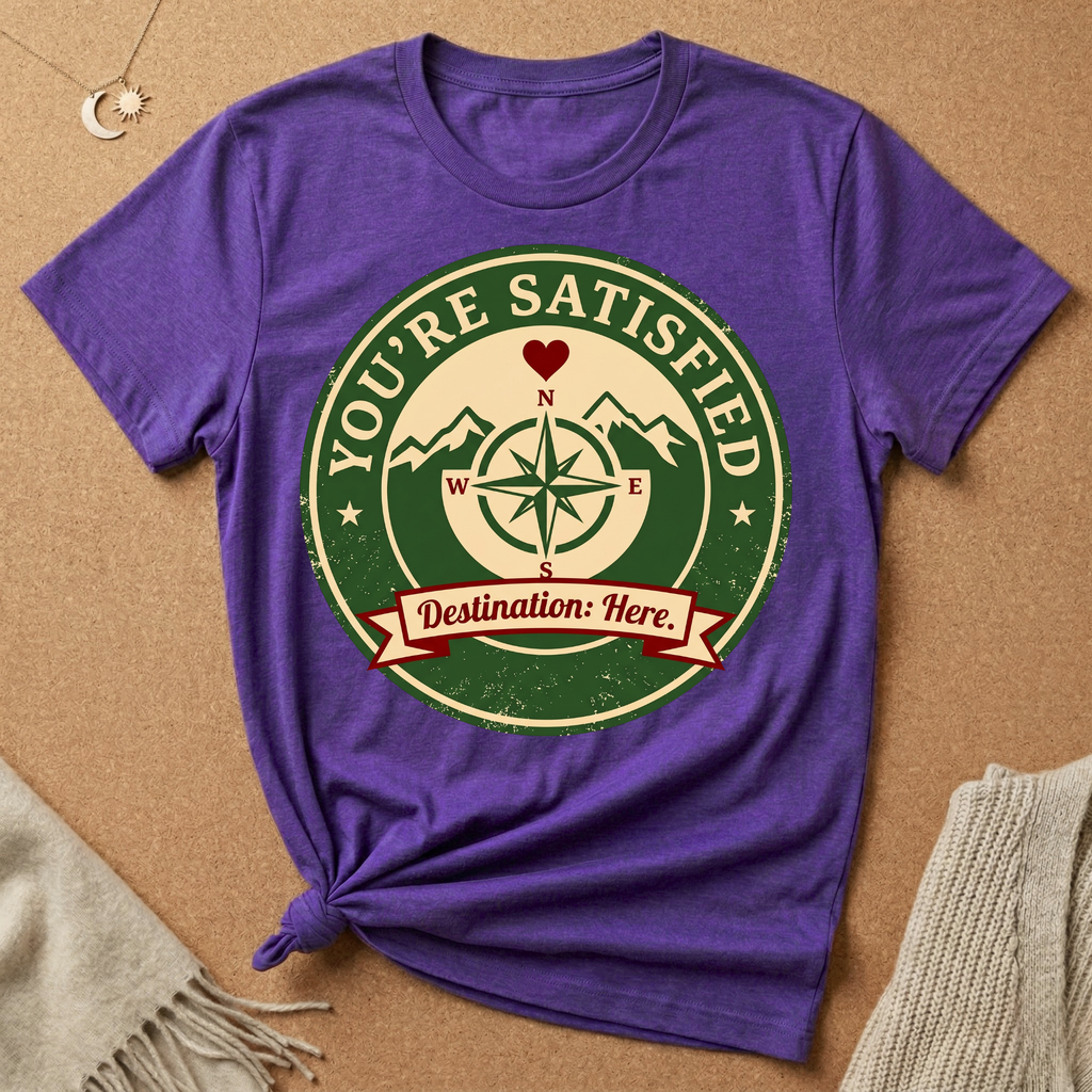You're Satisfied Compass Enneagram Seven Core Want Tee