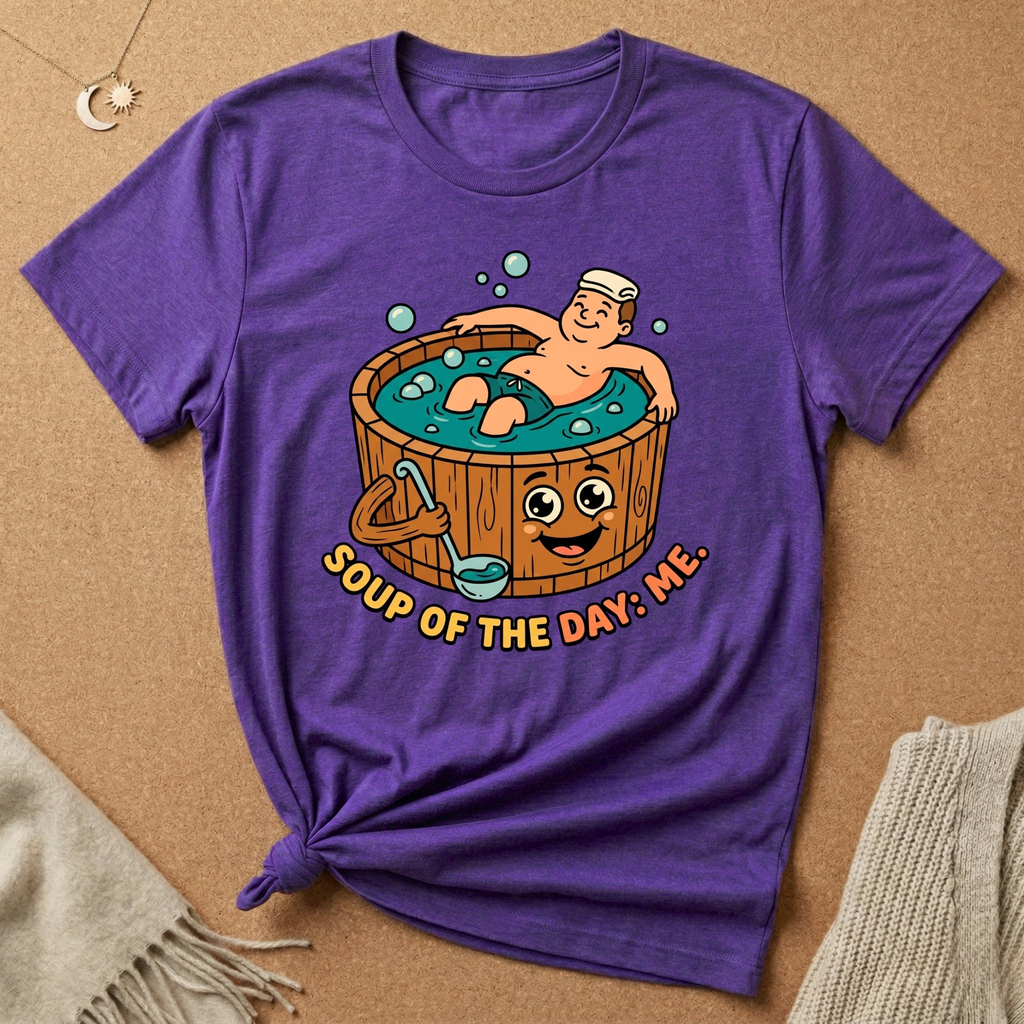 Soup of the Day: Me. Hot tub Tee