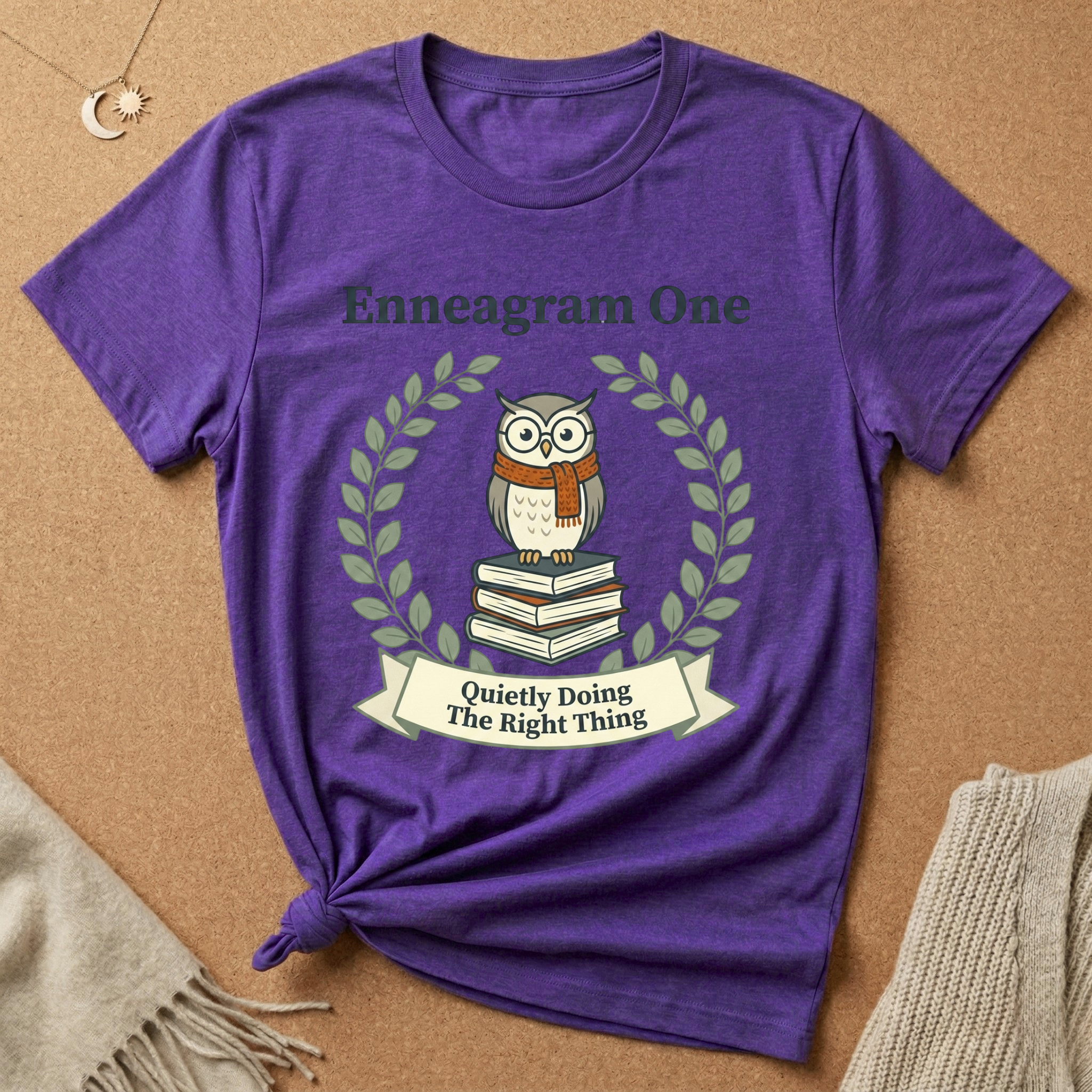 Enneagram Type 1: Quietly Doing The Right Thing Owl Tee