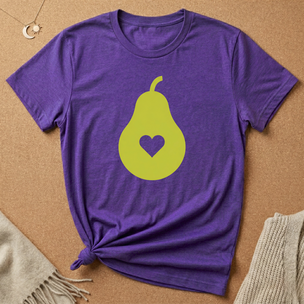 Simple Pear with Heart Tee