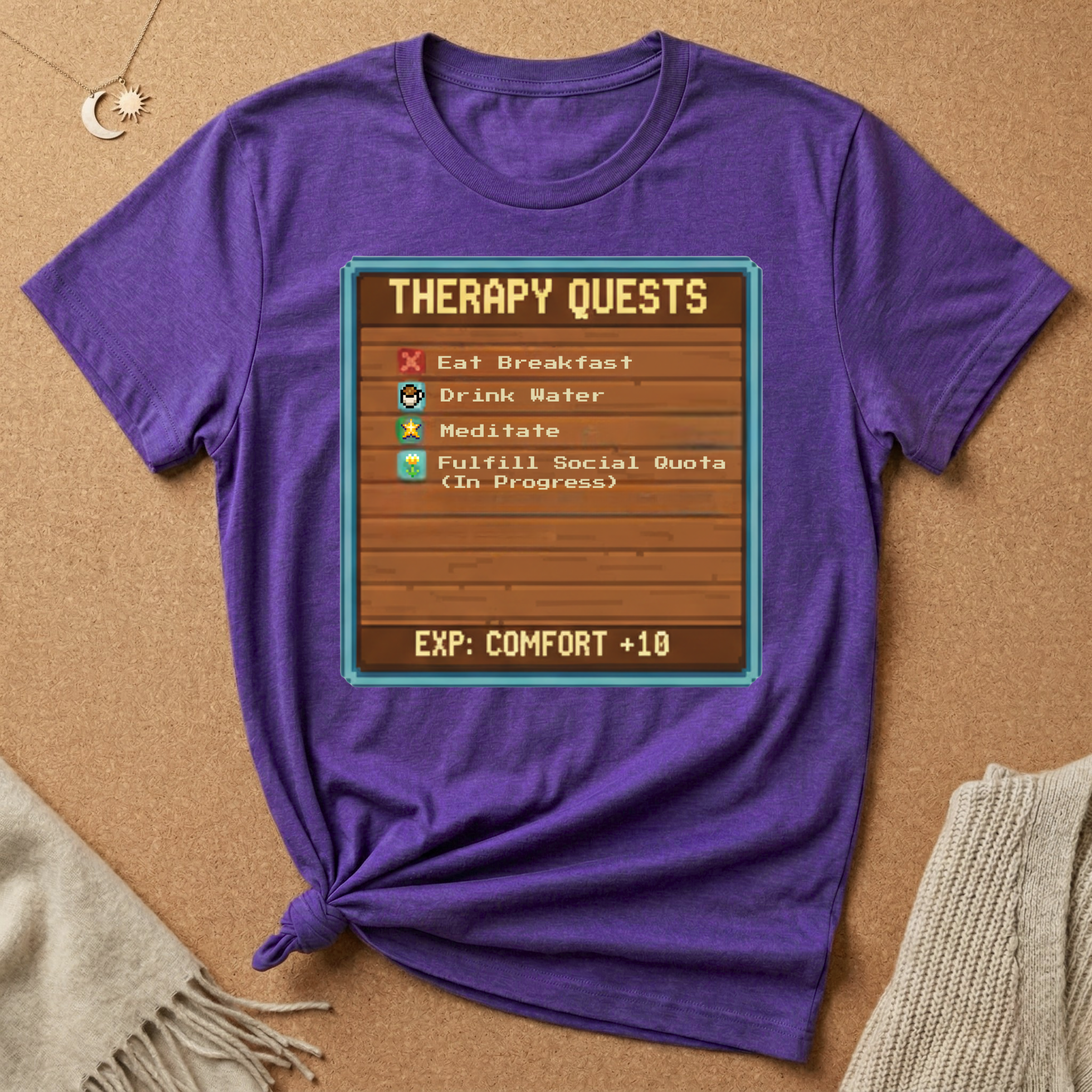 Old School Game Therapy Quests Tee