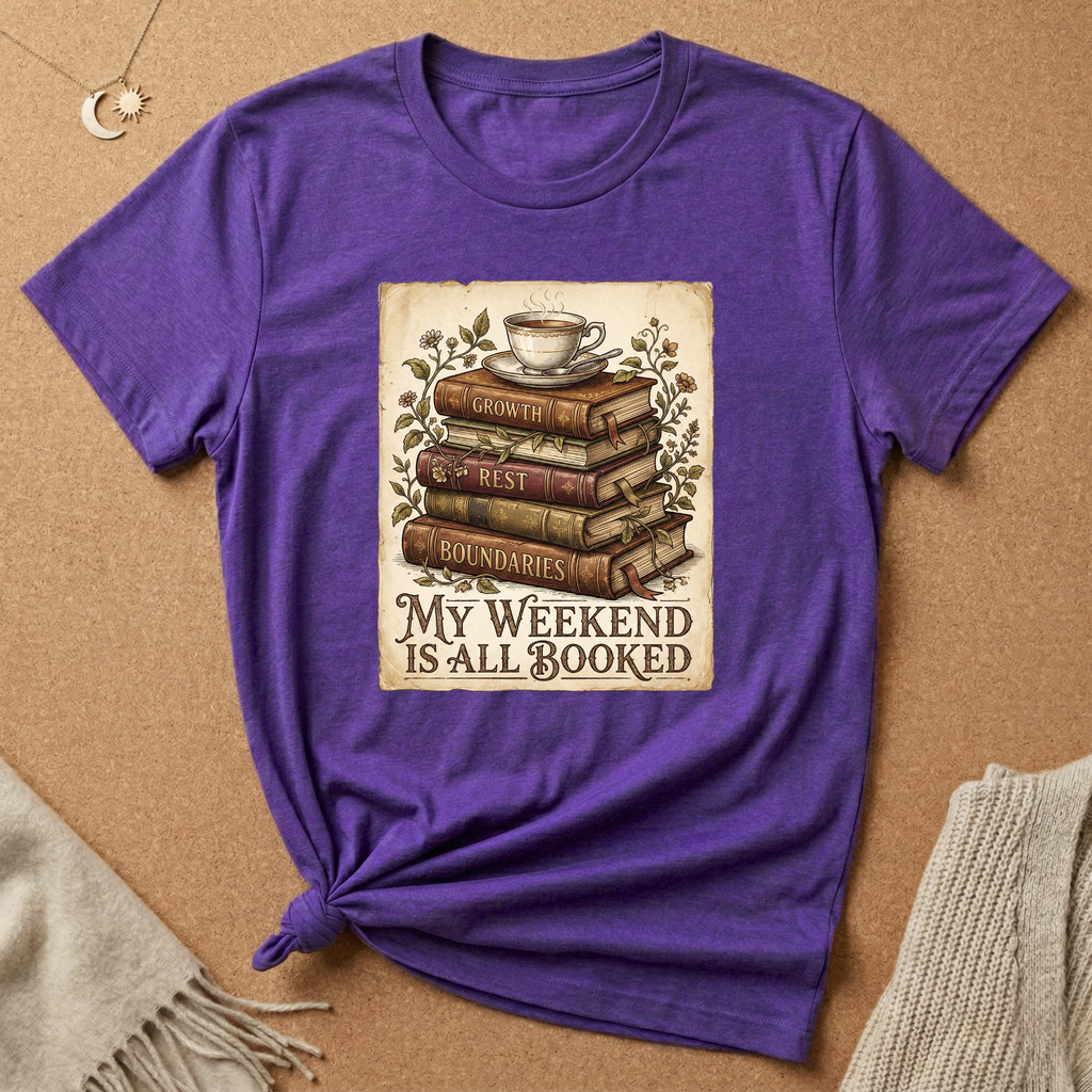 My Weekend is Booked with therapy books Tee