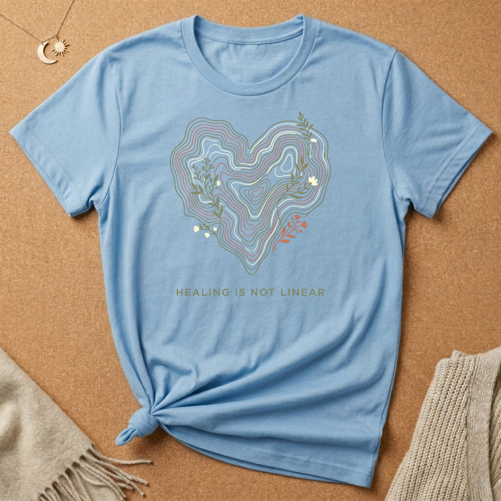 Topography Heart Healing Not Linear Tee