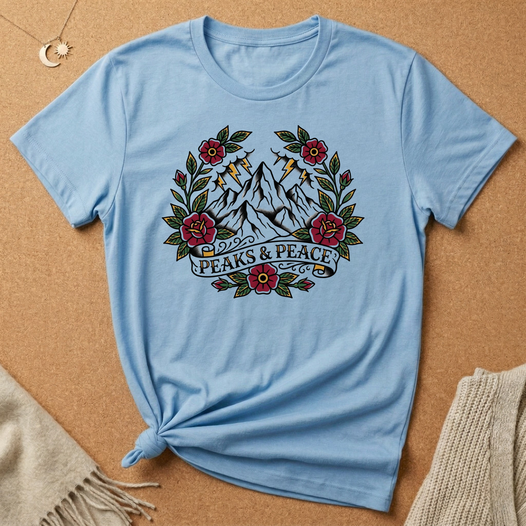 Peaks and Peace Tatoo Tee