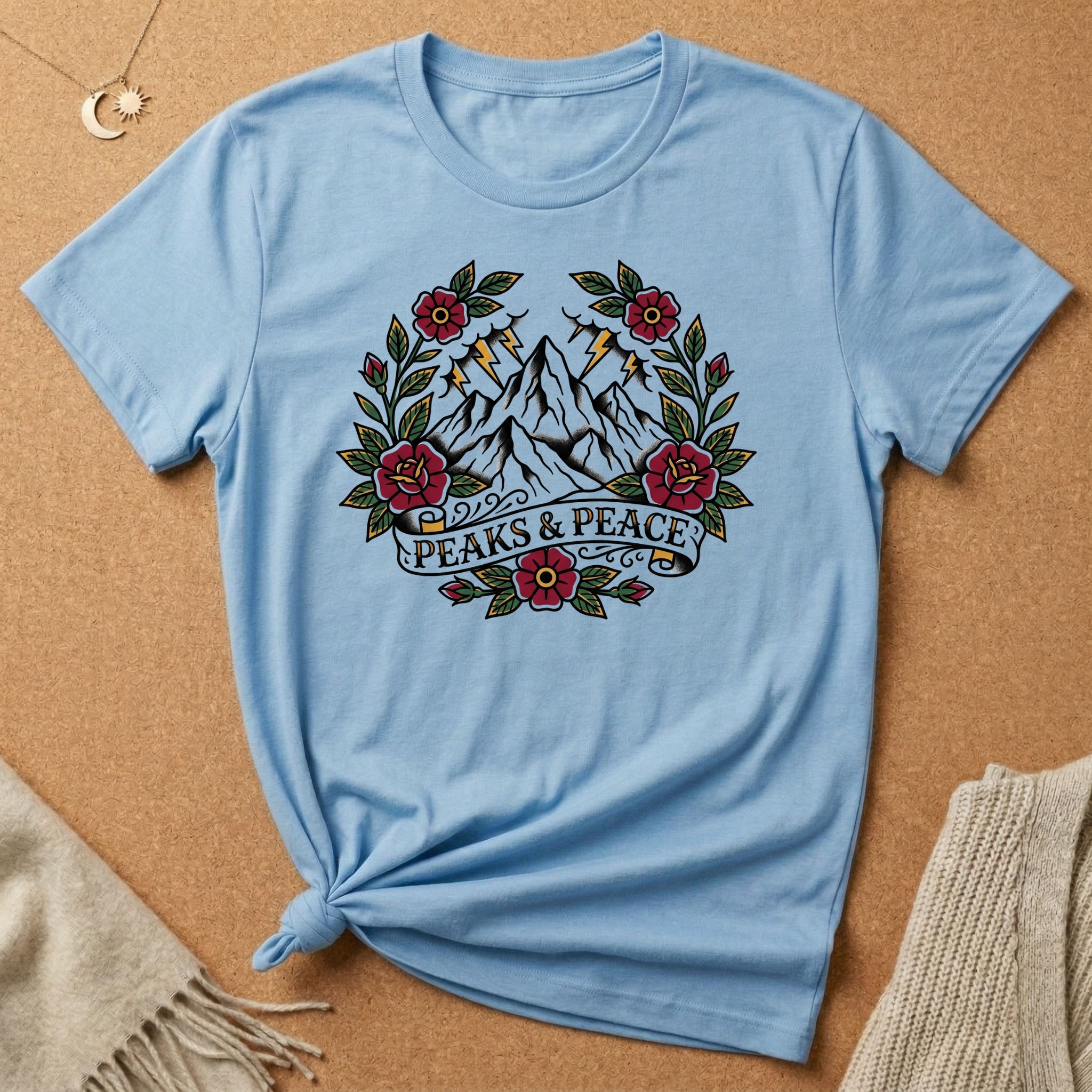 Peaks and Peace Tatoo Tee