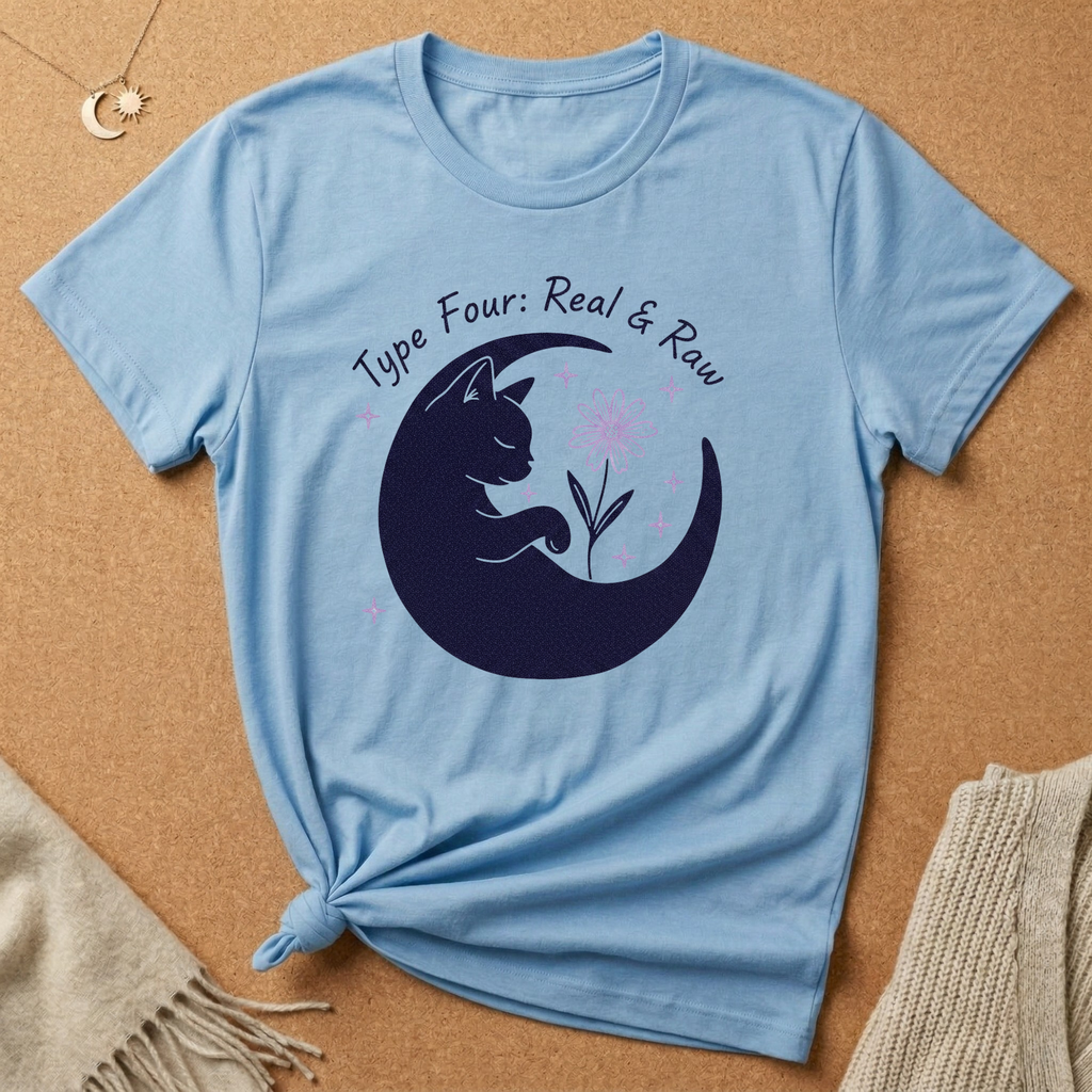 Enneagram Type 4: Real & Raw Cat Moon Tee