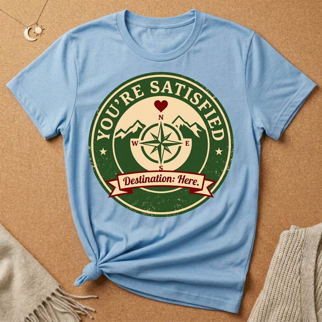 You're Satisfied Compass Enneagram Seven Core Want Tee