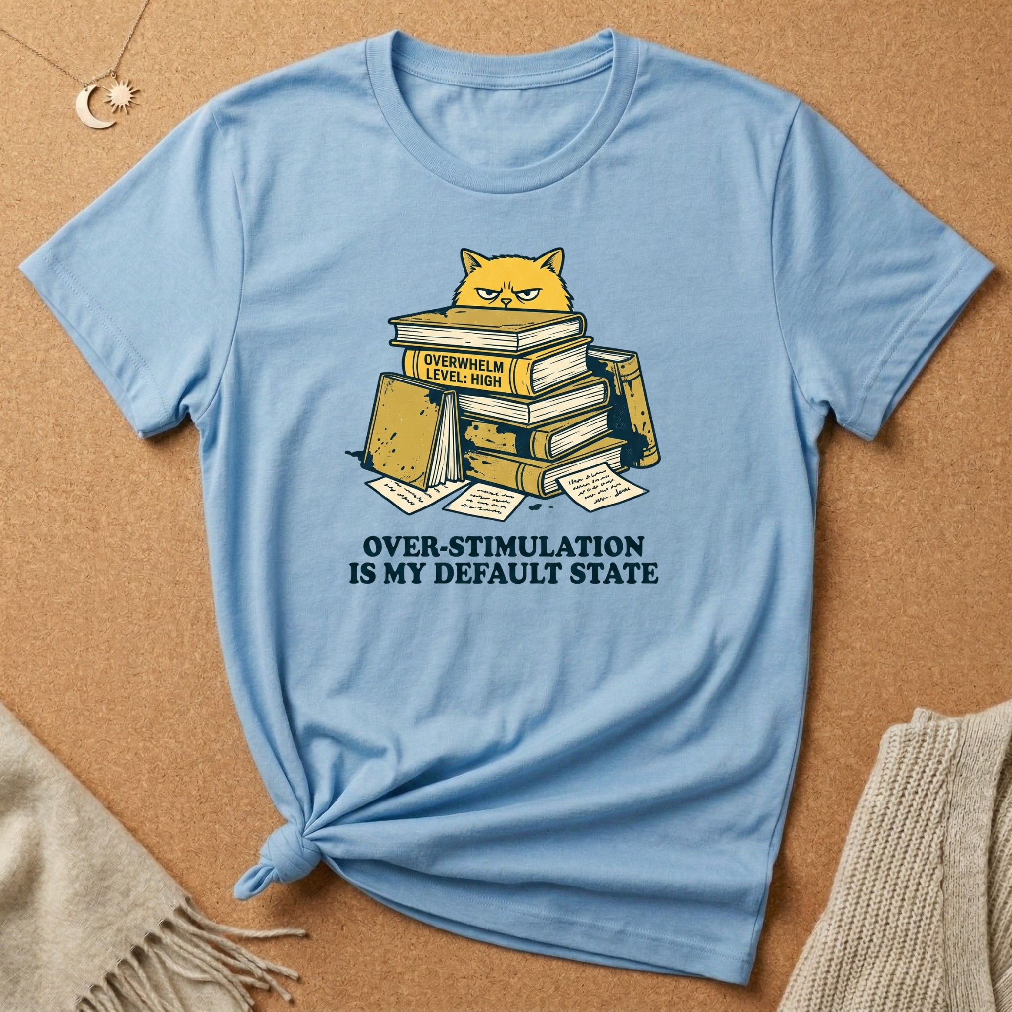 Overstimulated Cat Tee