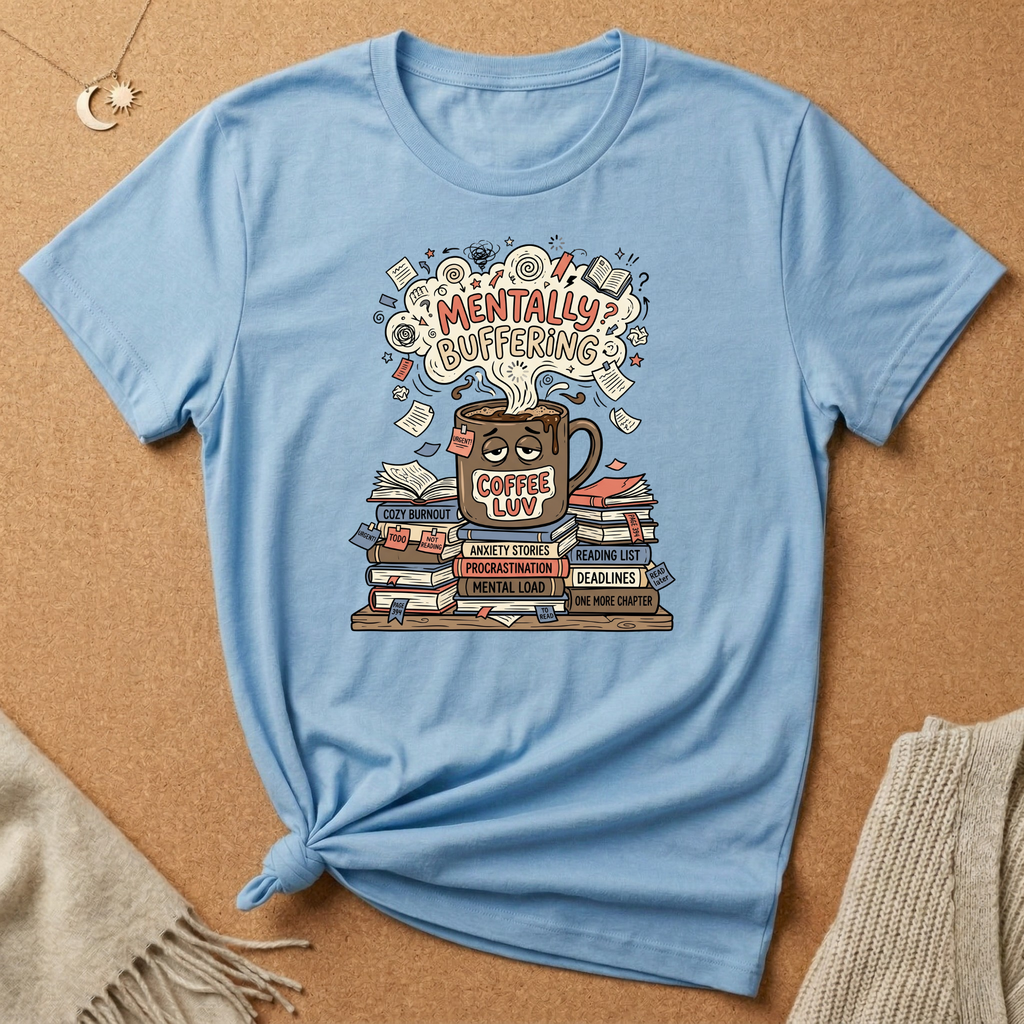 Mentally Buffering with Books Tee