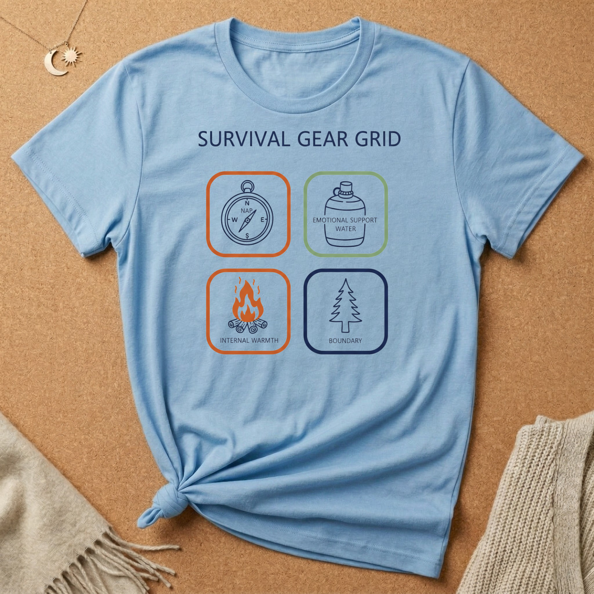 Survival Gear Grid (for the emotionally intelligent) Tee