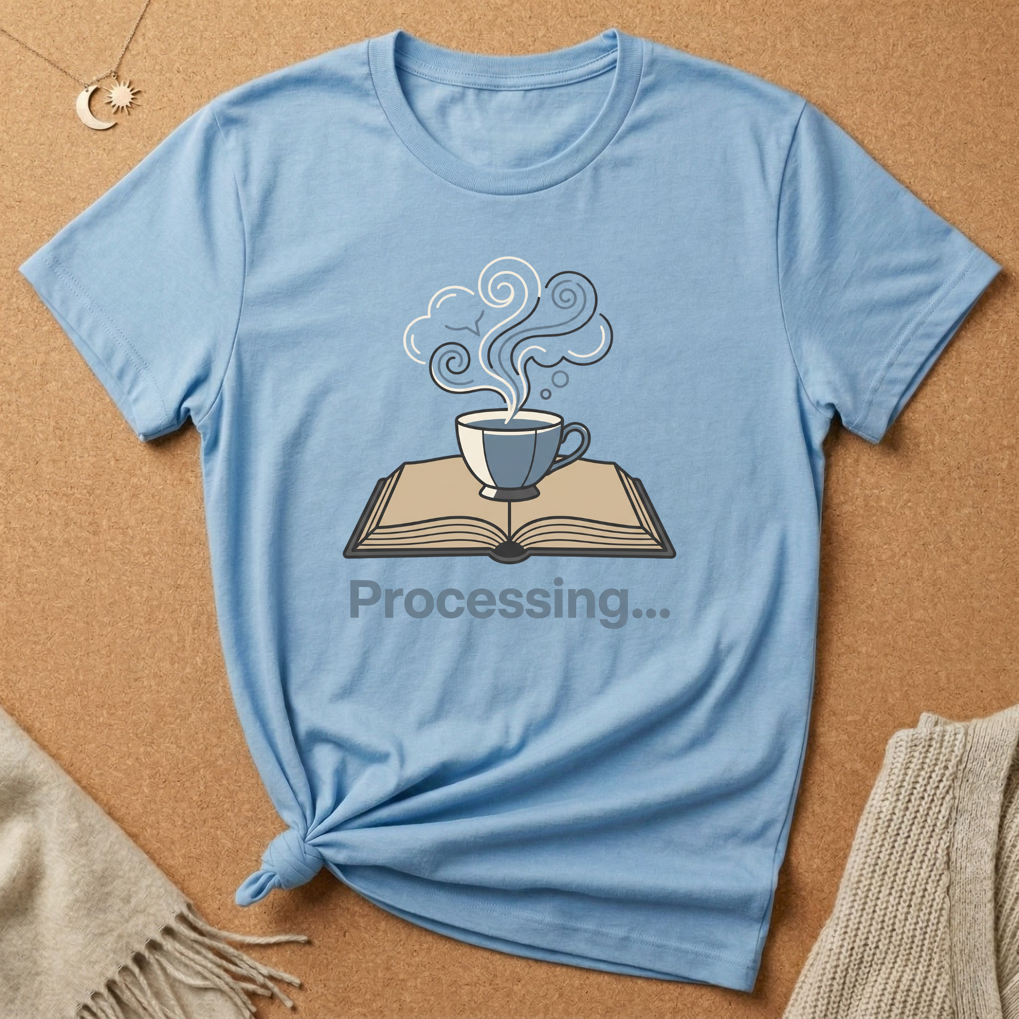 Processing Cozy Coffee and Book Tee