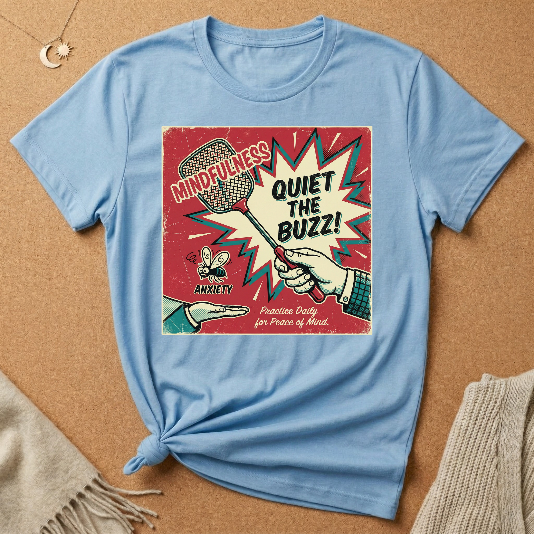 Quiet the Buzz! With Swatter Vintage Ad Tee