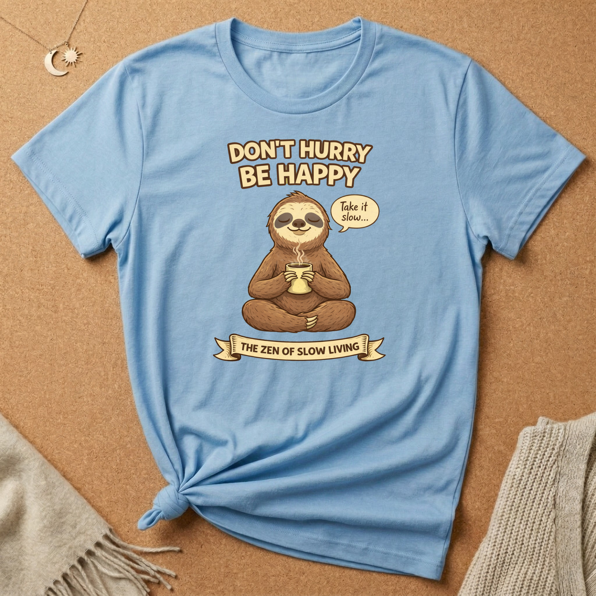 Don't Hurry Be Happy Sloth Tee