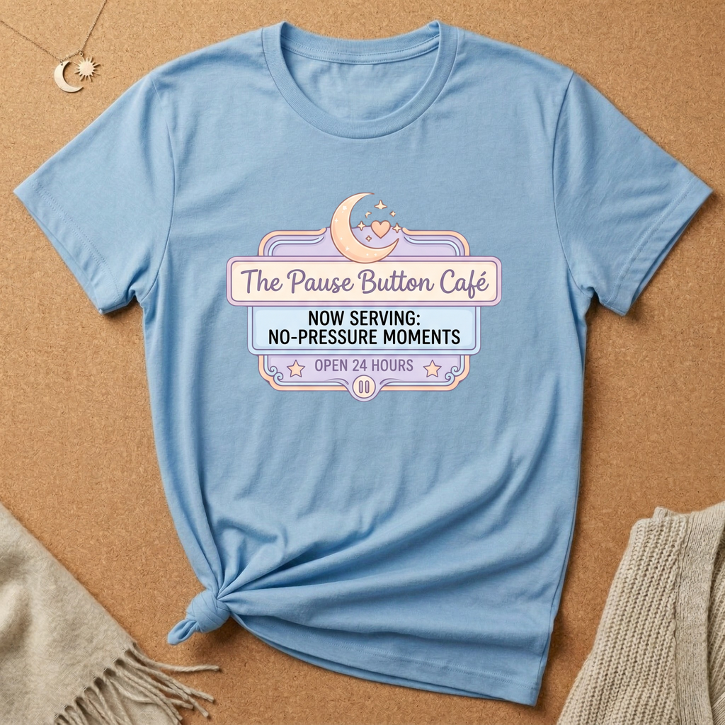 Pause Button Cafe Tee