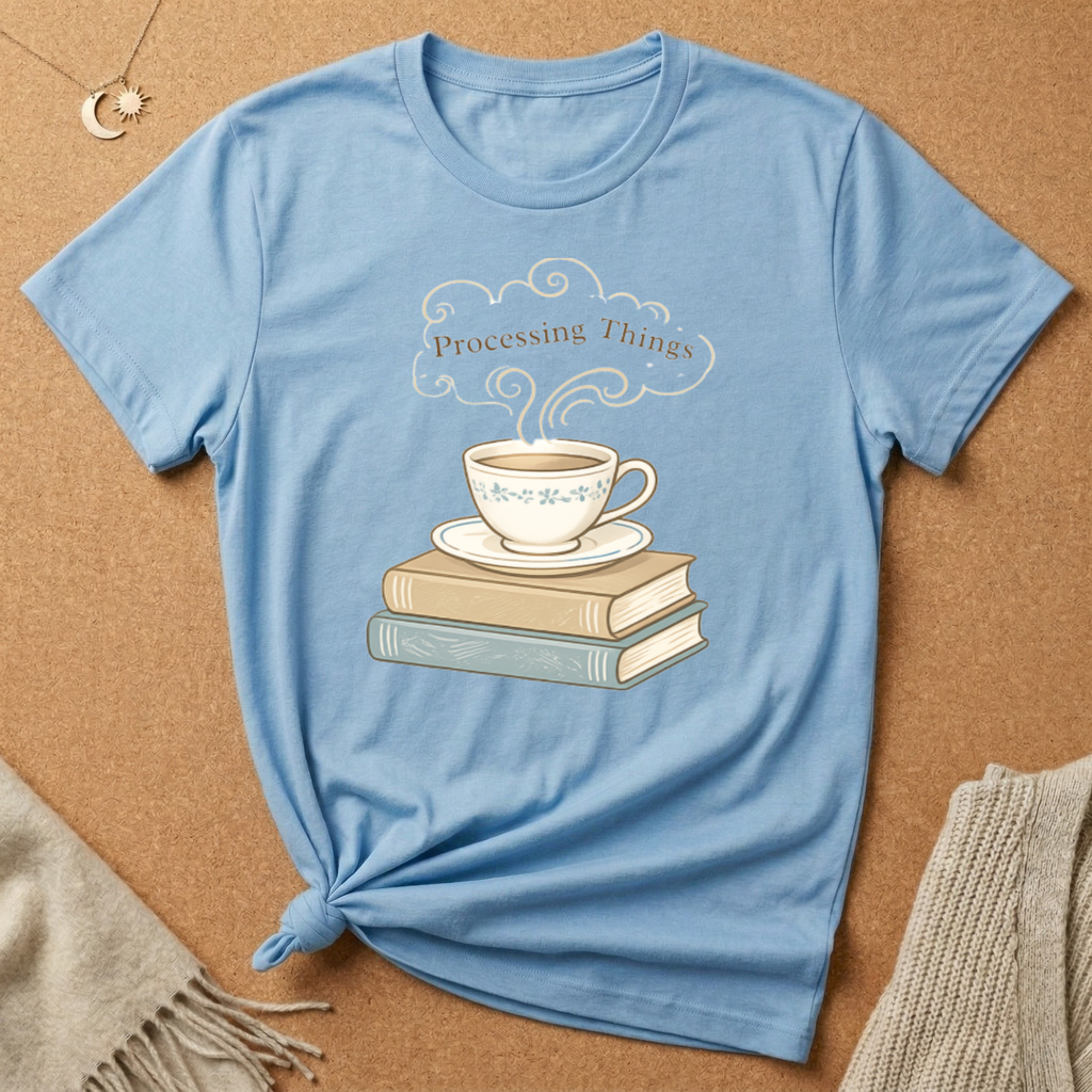 Processing Things teacup with books Tee