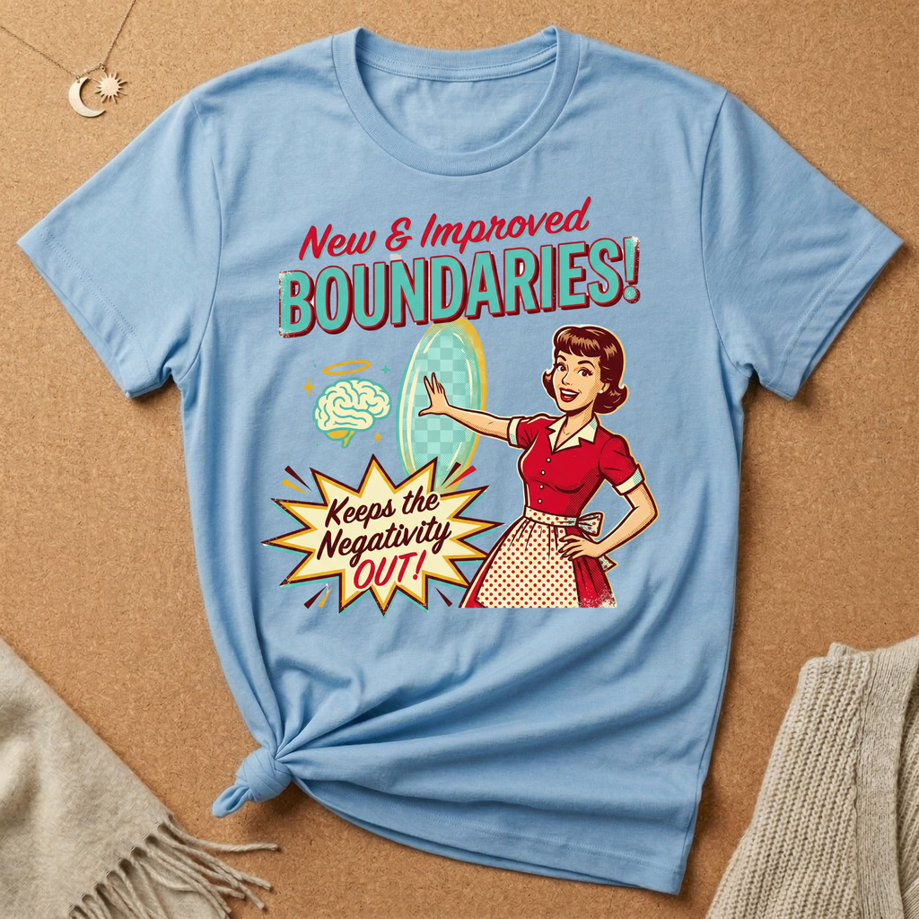 Boundaries Keep Negativity Out Vintage Ad Tee
