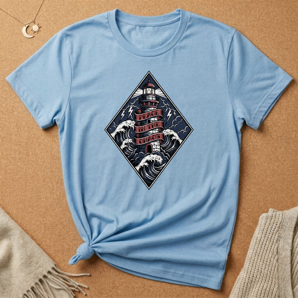 Lighthouse Peace in the Chaos Tee