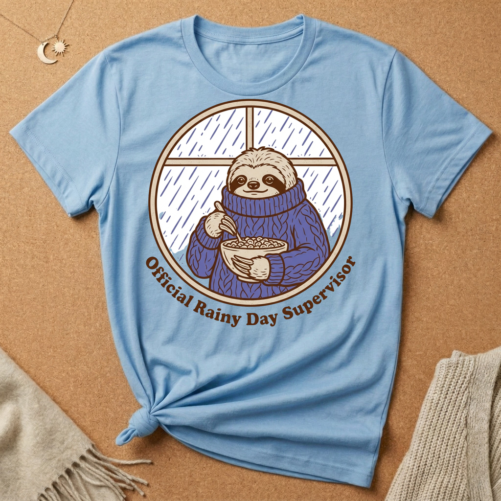 Sloth Official Rainy Day Supervisor Tee