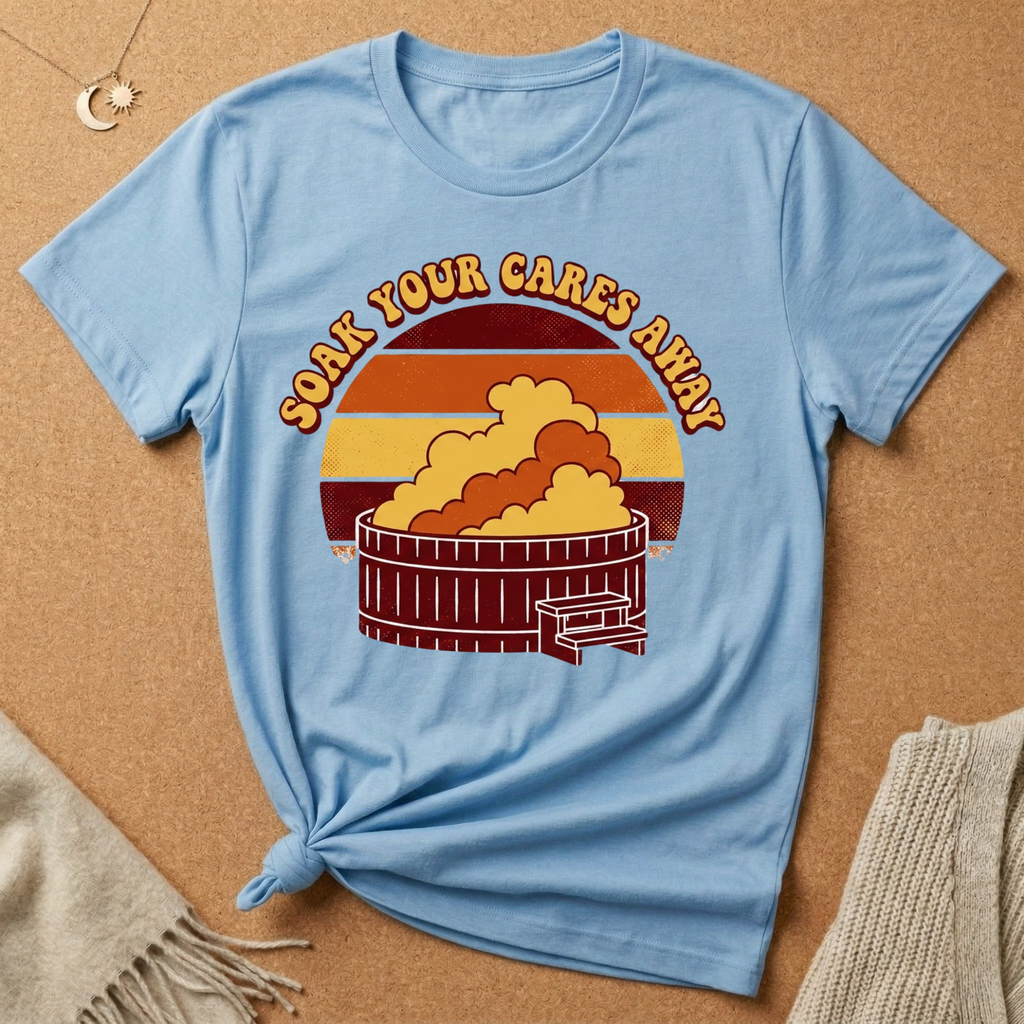 Soak Your Cares Away Hot Tub Tee