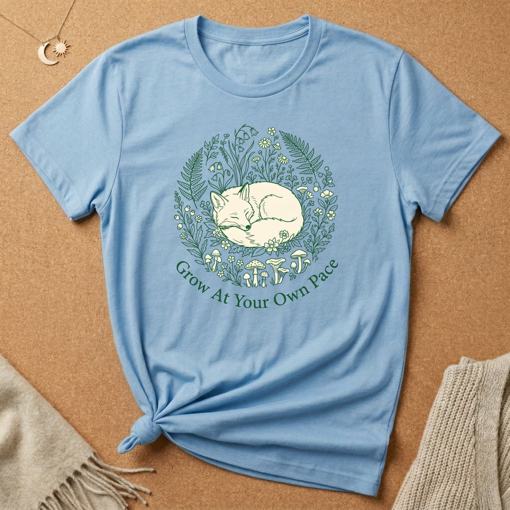 Grow at Your Own Pace Fox Tee
