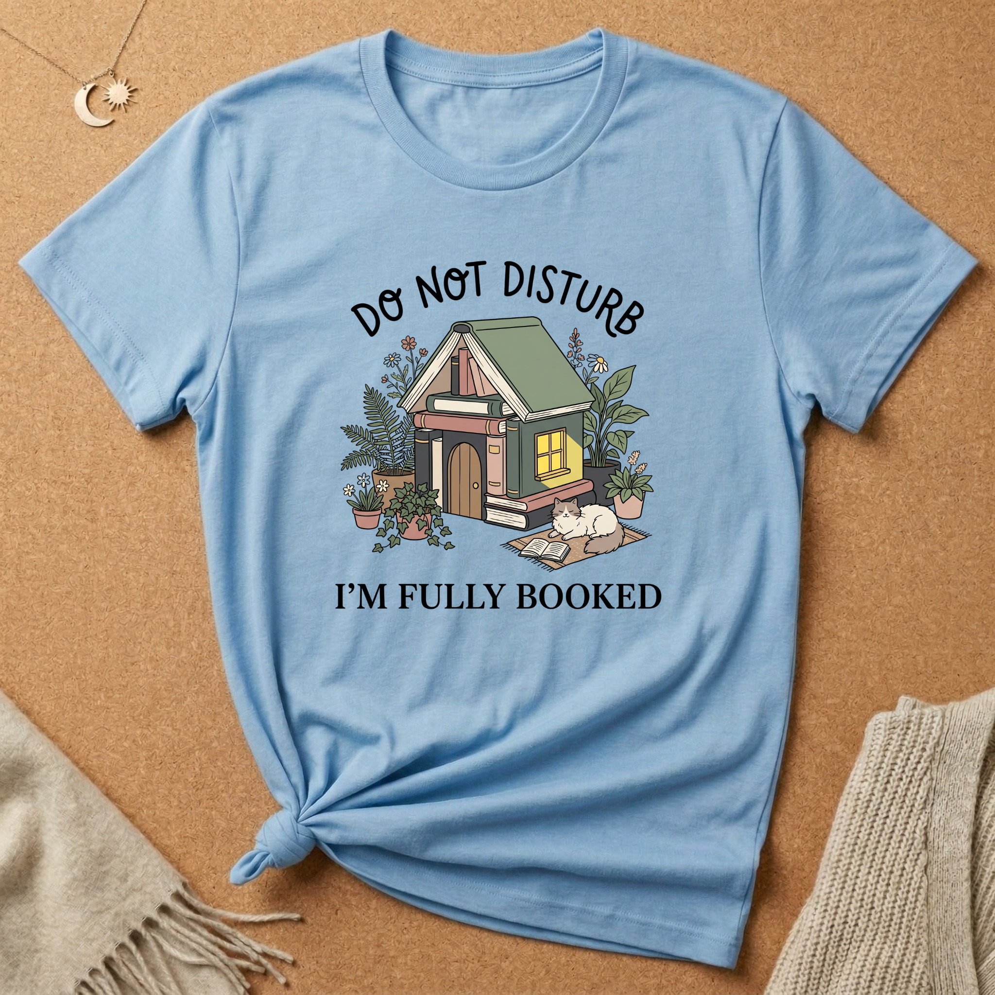 Do Not Disturb I'm Fully Booked Book House Tee