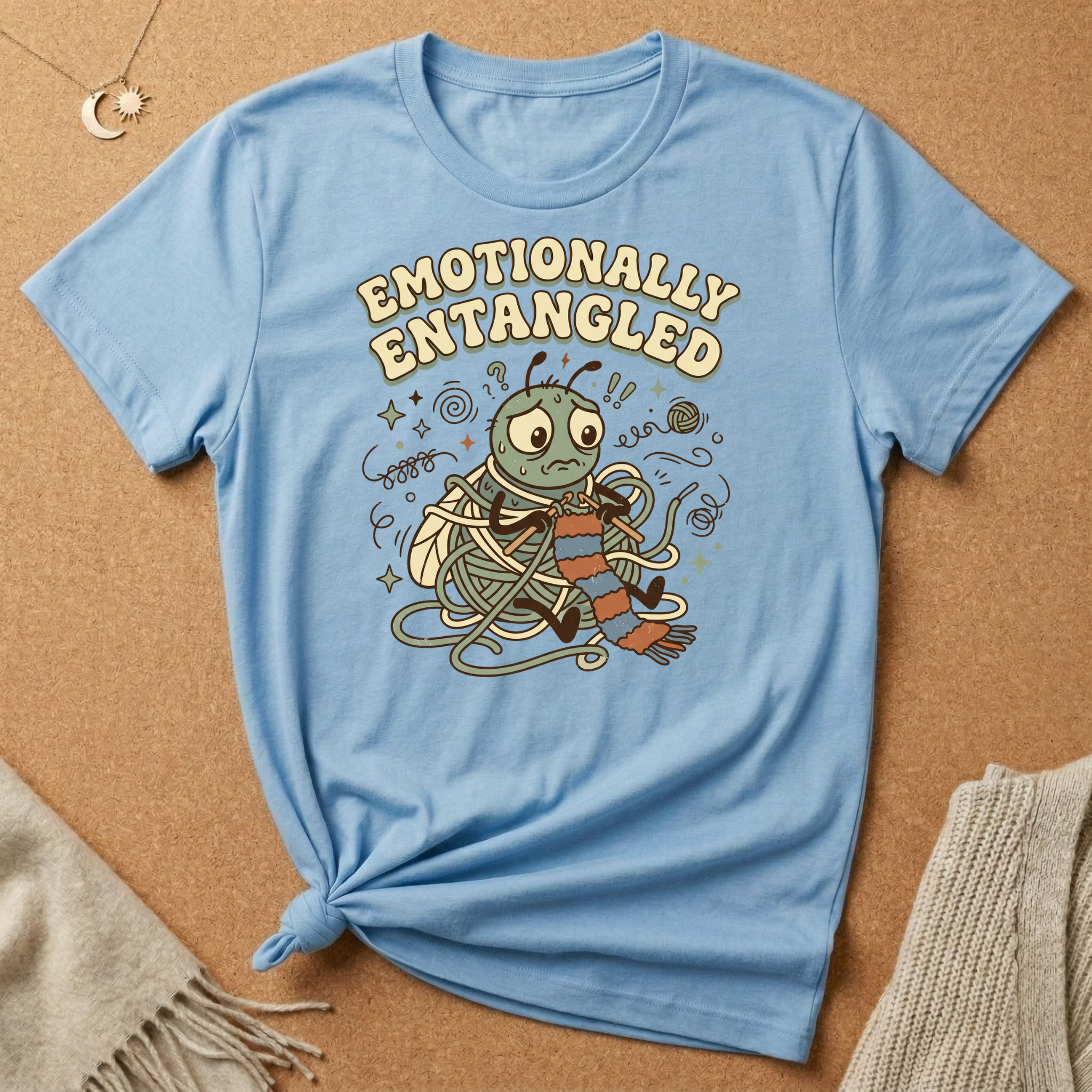 Emotionally Entagled Crochet Anxiety Fly Tee