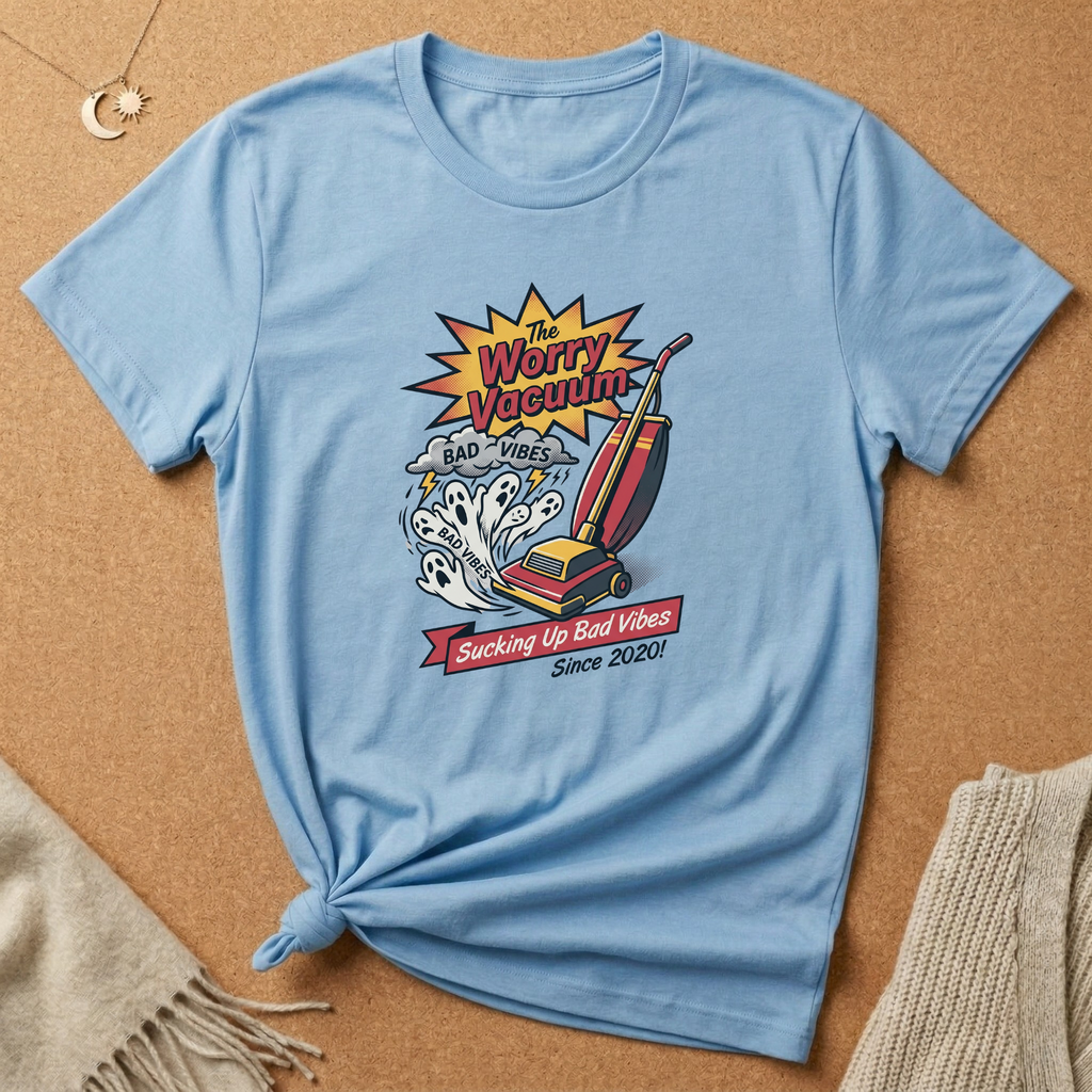 Worry Vacuum Ad Tee